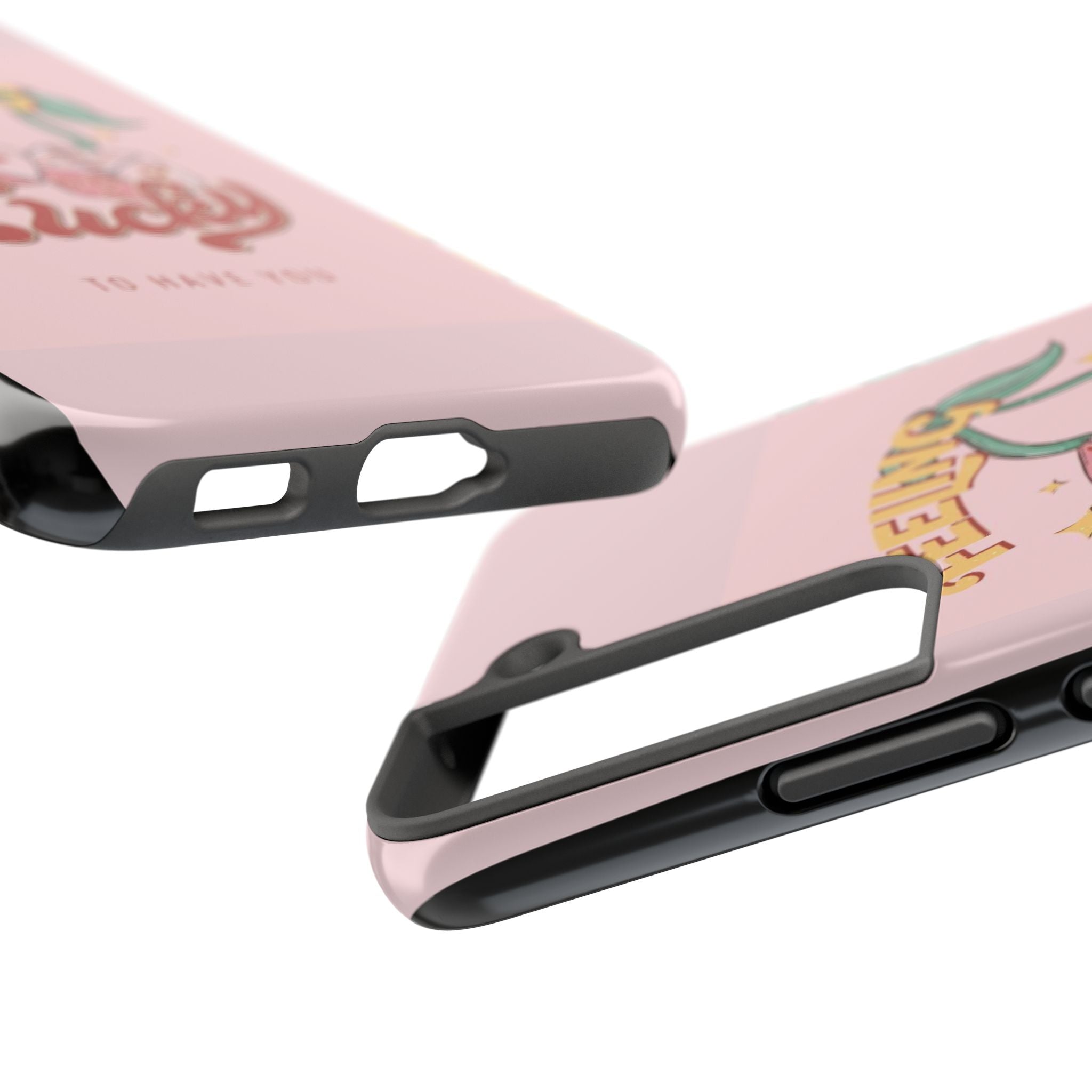 Feeling Lucky Phone Case — Pink Retro Dice Cherry Design