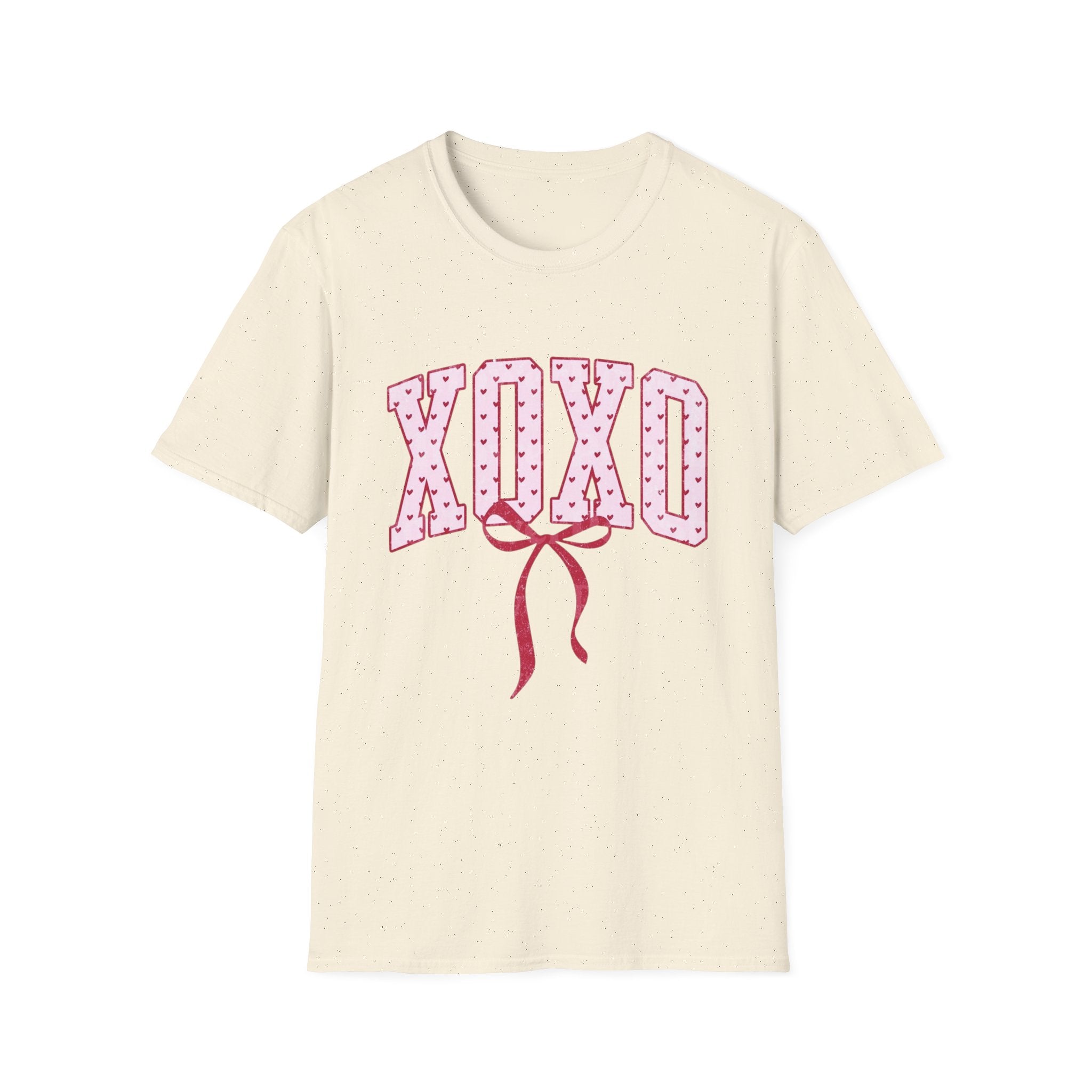 XOXO Pink Ribbon T-Shirt — Valentine’s Day Cute Graphic Tee