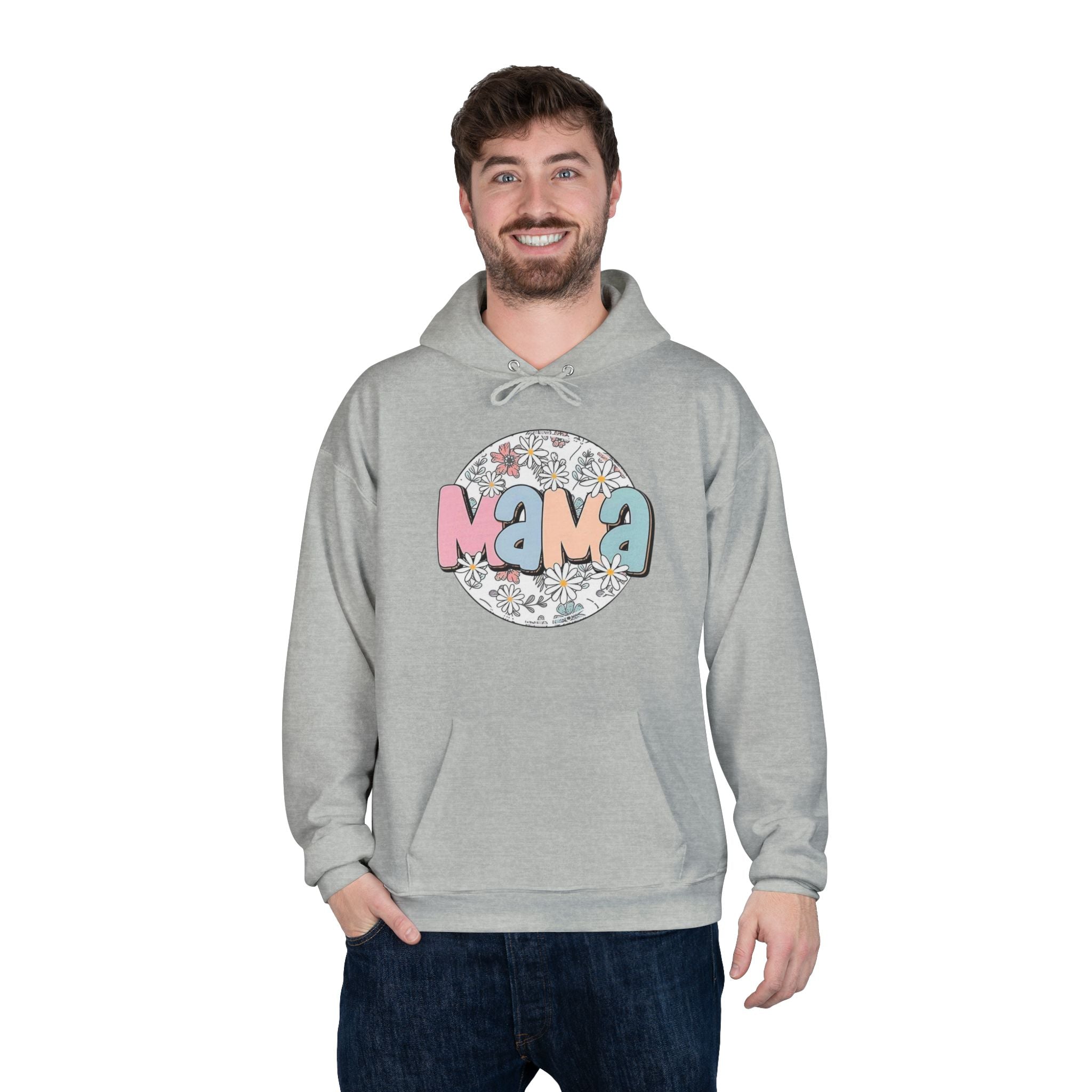 Mama Floral Hoodie — Pastel Retro "Mama" Pullover for Moms | Mother’s Day Gift
