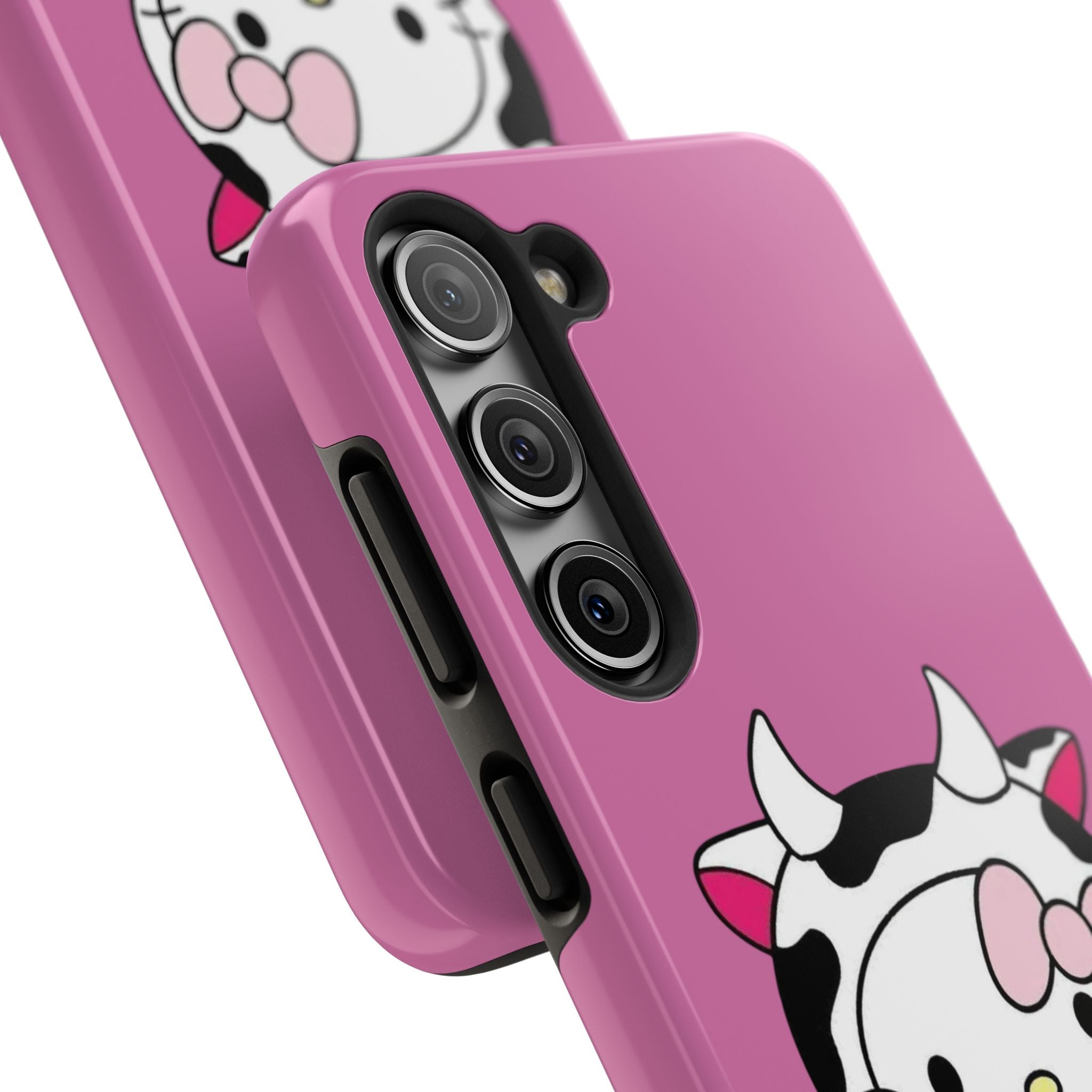 Hello Kitty Cow Cute Tough Phone Case – Pink Heart Protective Cover