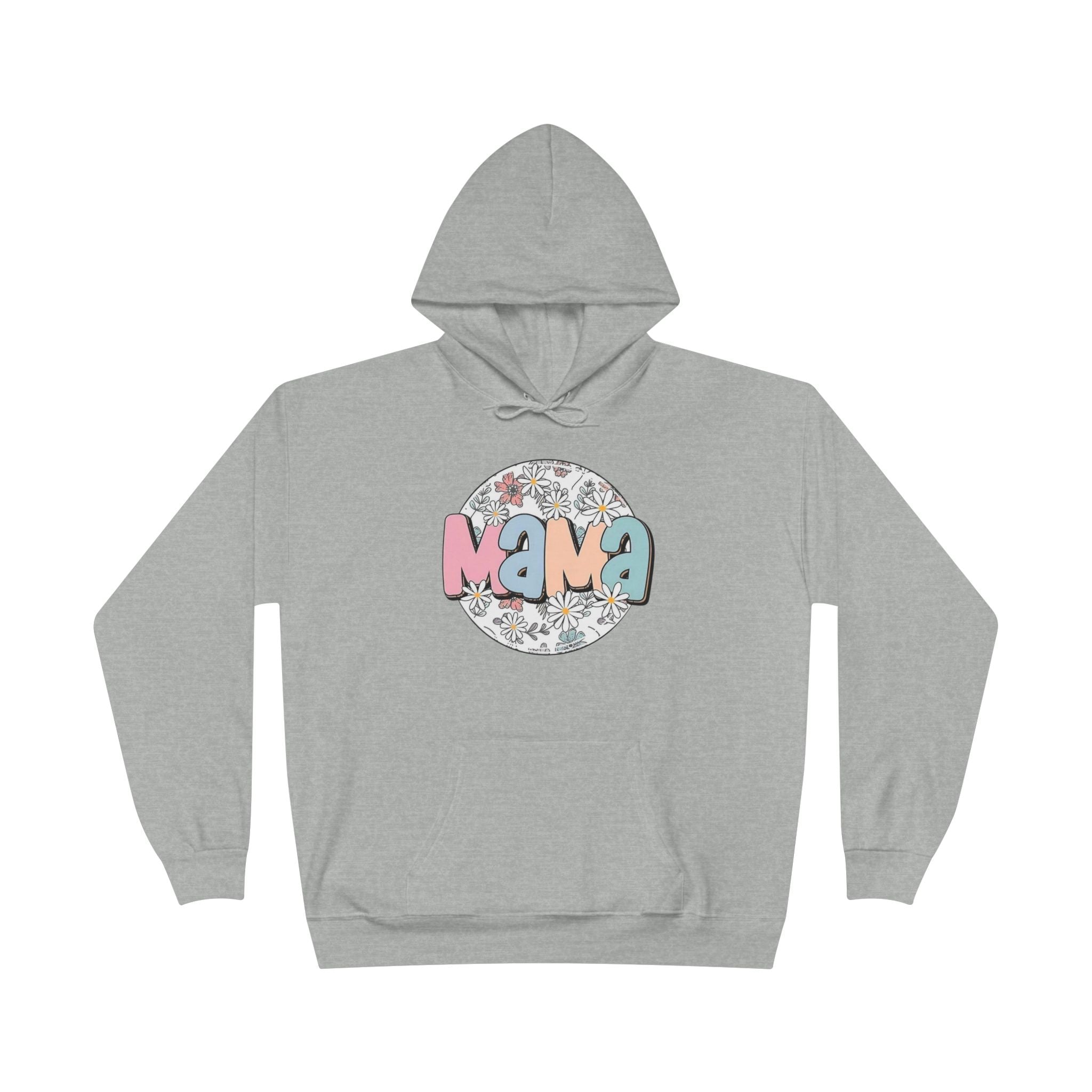 Mama Floral Hoodie — Pastel Retro "Mama" Pullover for Moms | Mother’s Day Gift