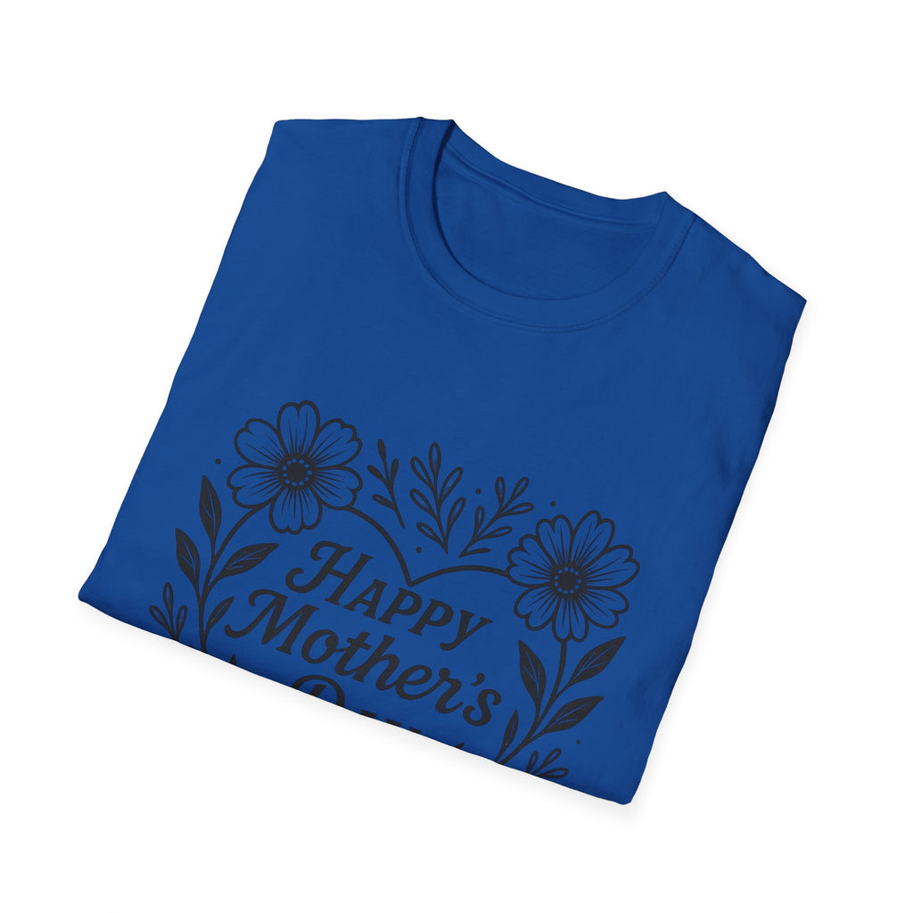 Mother's Day Floral Tee — "Happy Mother's Day" Heart Design