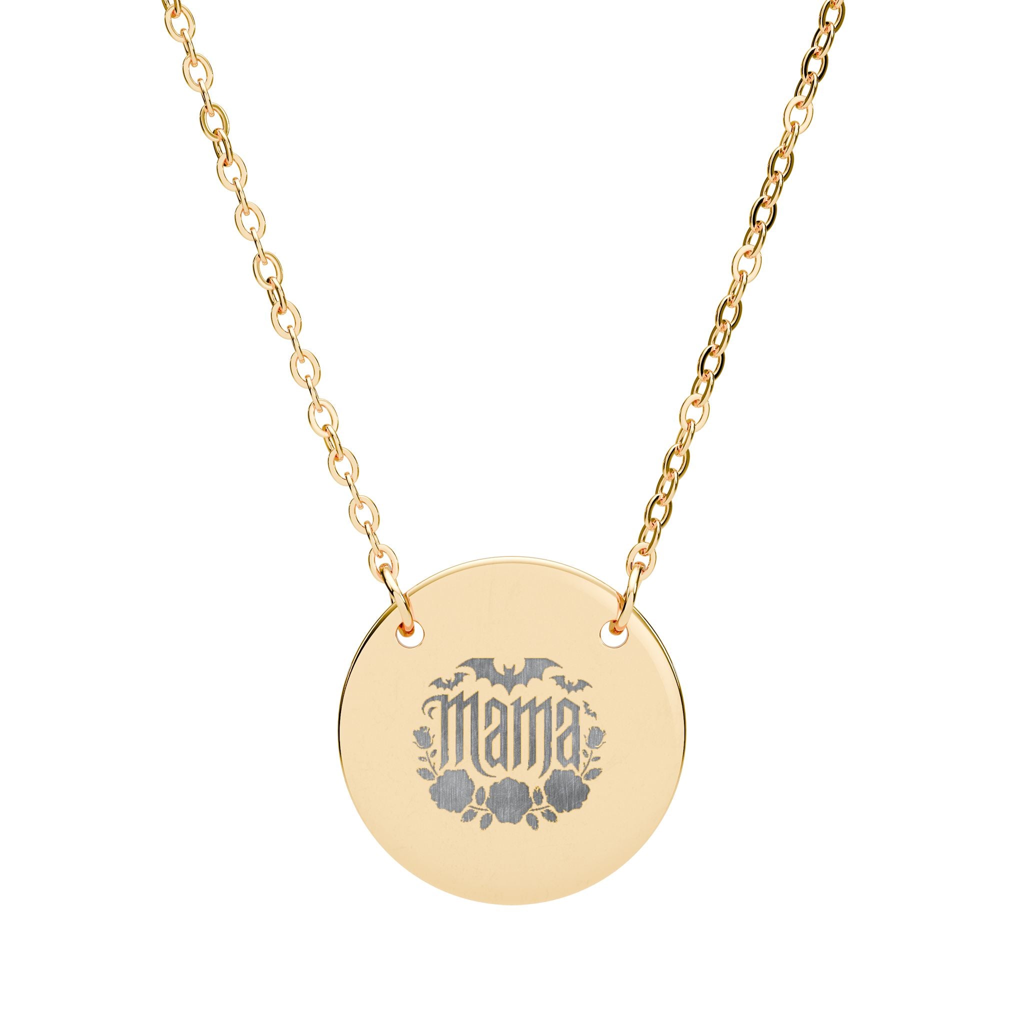 Engraved 'Mama' Circle Necklace — Personalized Mother's Day Pendant