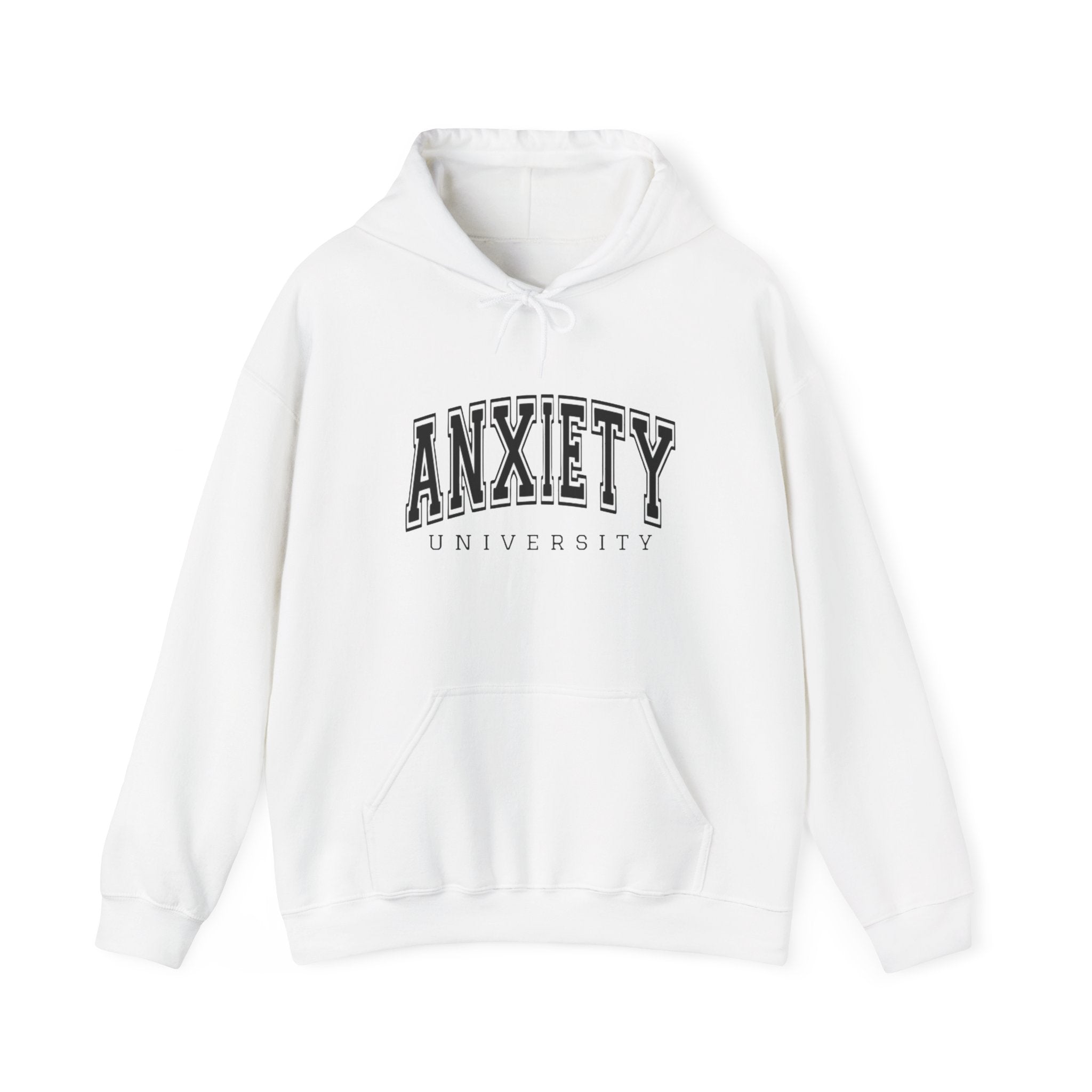 Anxiety University Hoodie – Funny Retro Campus Sweatshirt