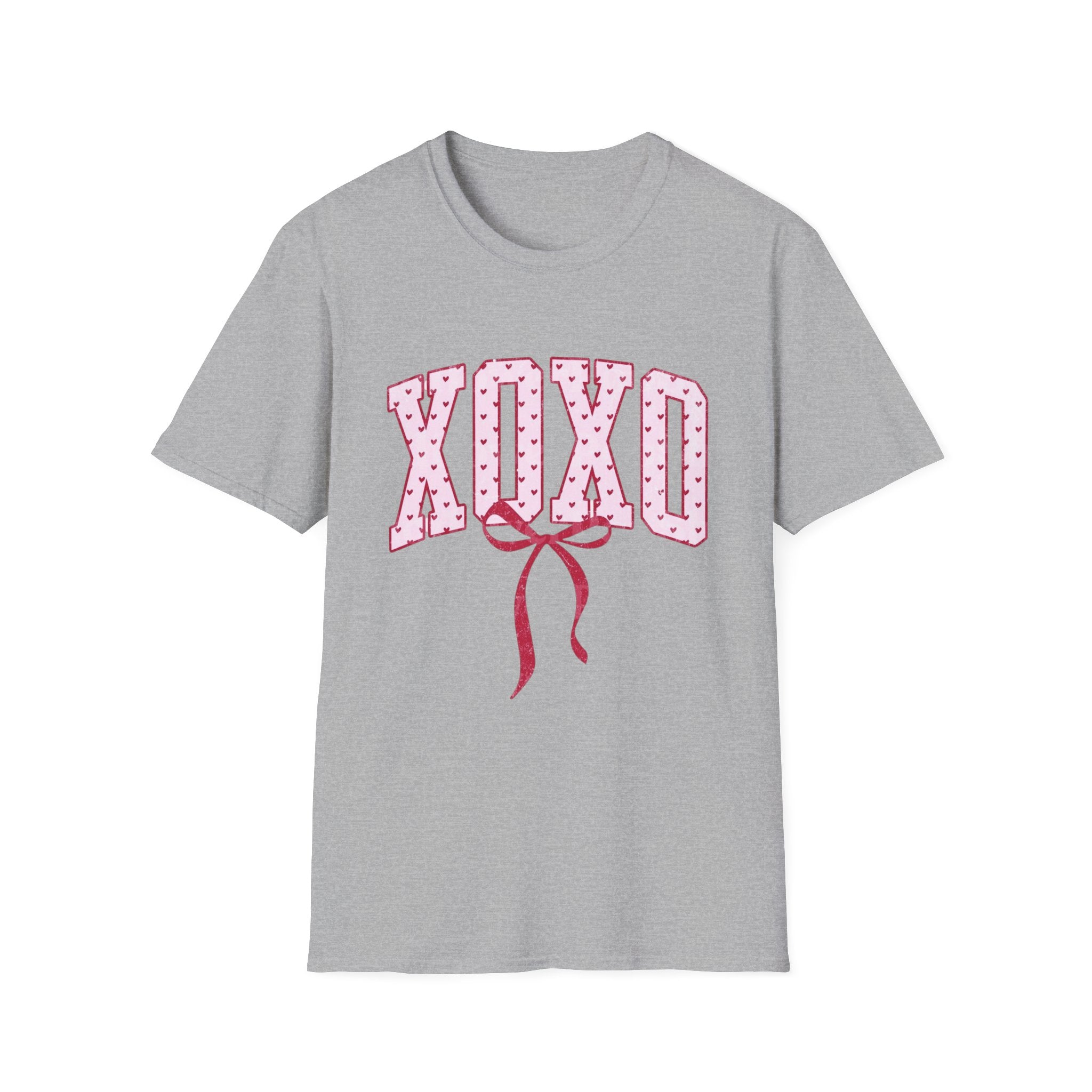 XOXO Pink Ribbon T-Shirt — Valentine’s Day Cute Graphic Tee