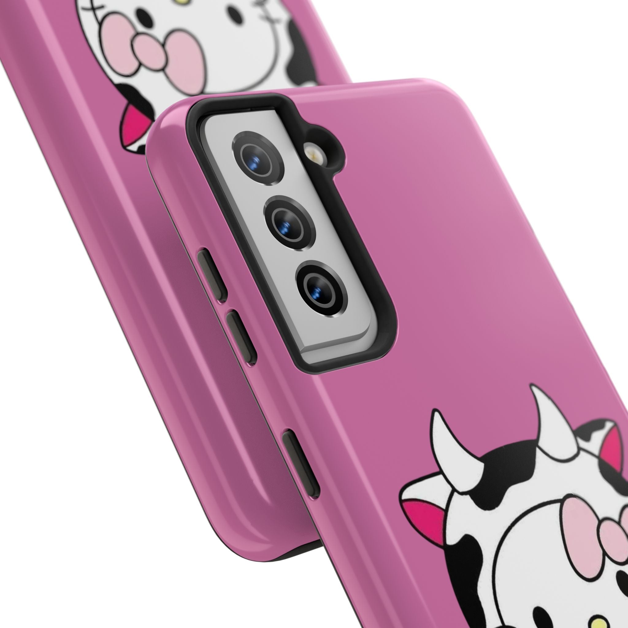 Hello Kitty Cow Cute Tough Phone Case – Pink Heart Protective Cover