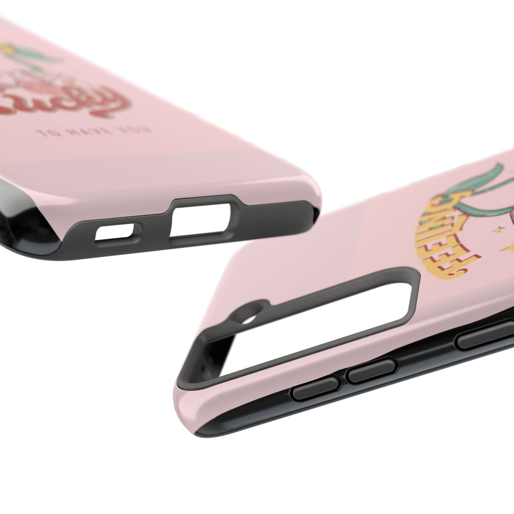 Feeling Lucky Phone Case — Pink Retro Dice Cherry Design