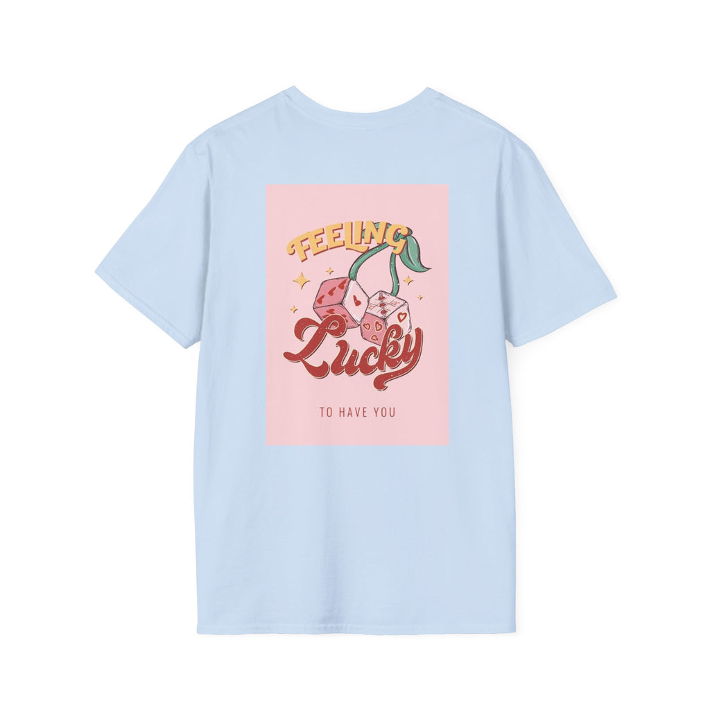 Feeling Lucky T-Shirt — Retro Dice Floral Graphic Tee