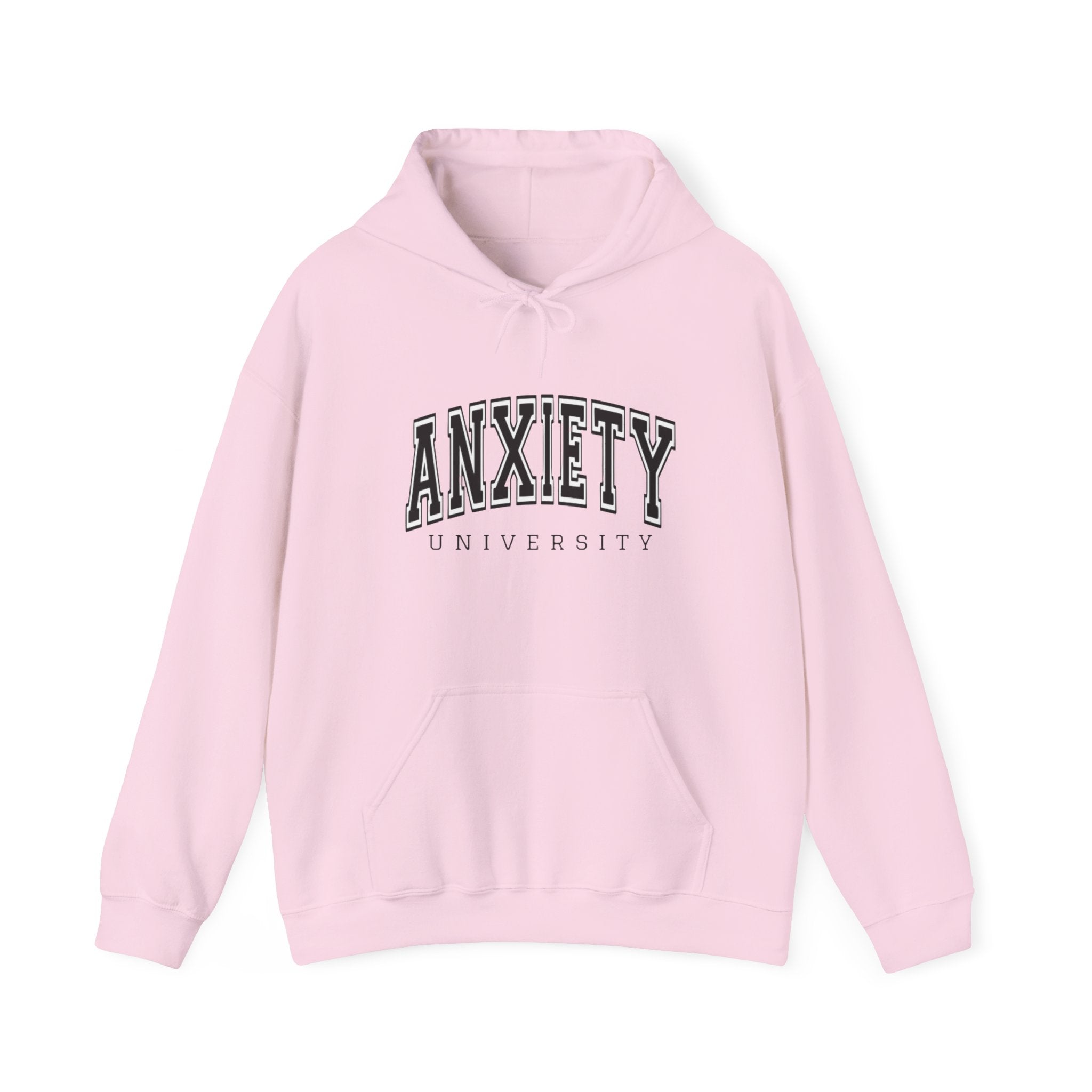 Anxiety University Hoodie – Funny Retro Campus Sweatshirt