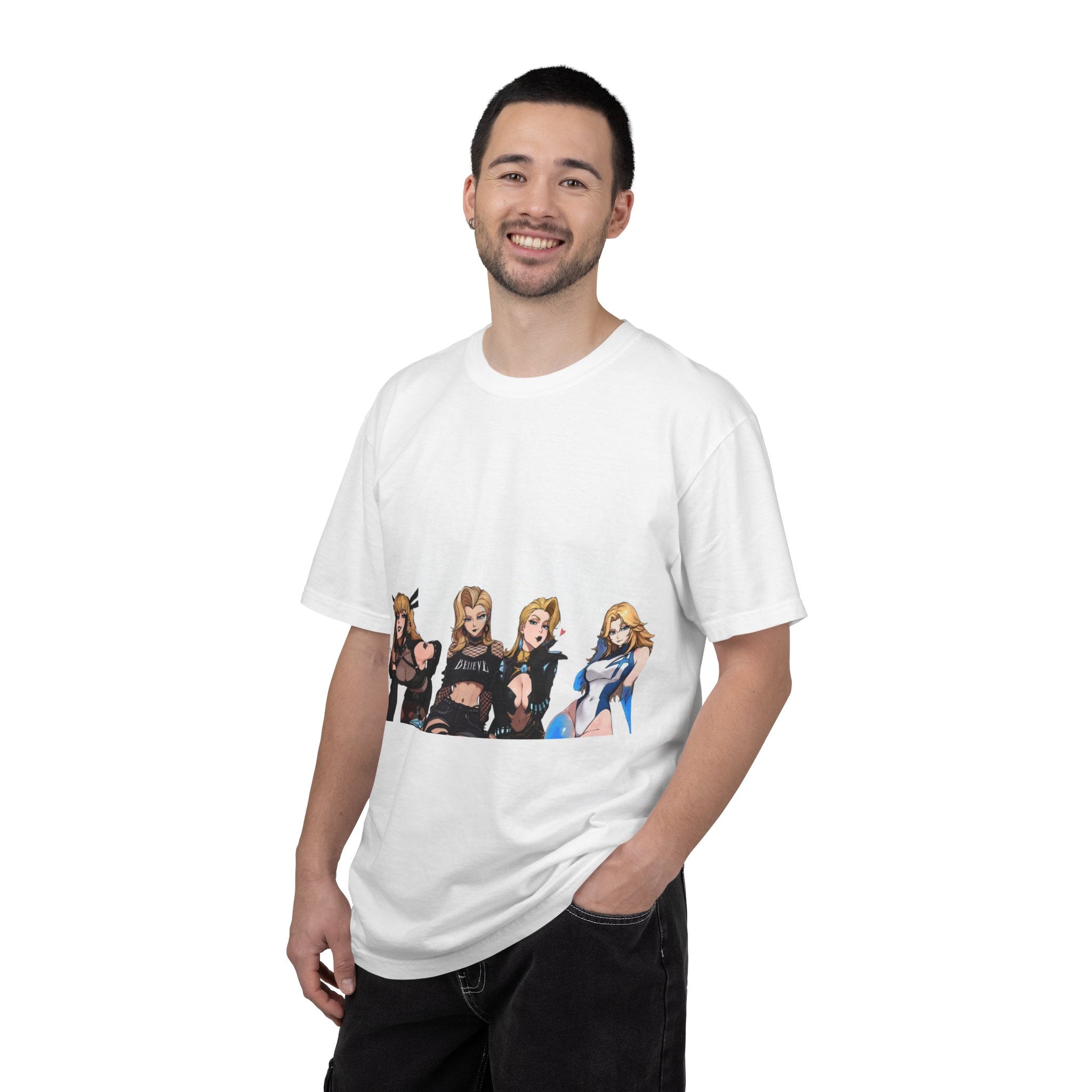 marvel Waifu Squad Graphic T‑Shirt — Four Female Characters Front Print