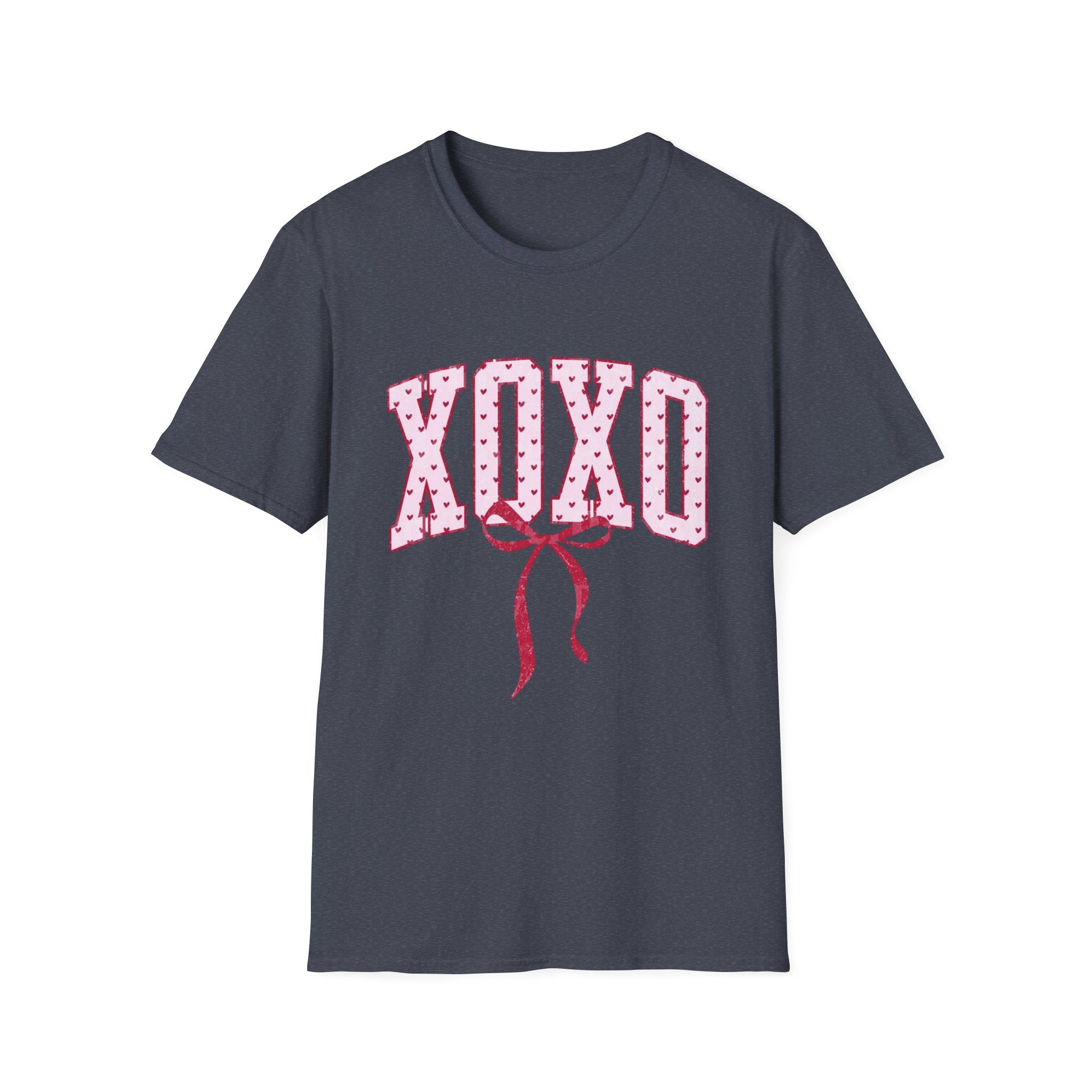 XOXO Pink Ribbon T-Shirt — Valentine’s Day Cute Graphic Tee