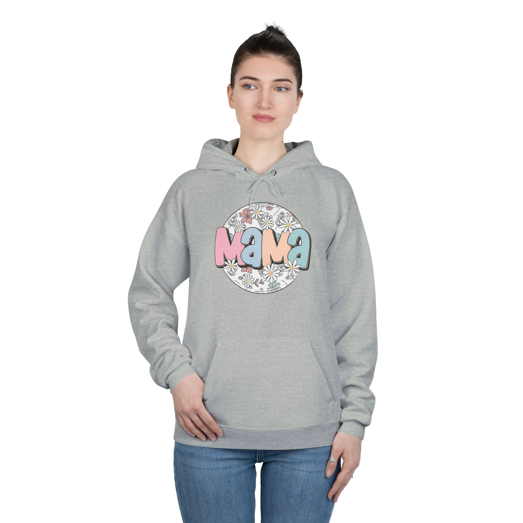 Mama Floral Hoodie — Pastel Retro "Mama" Pullover for Moms | Mother’s Day Gift