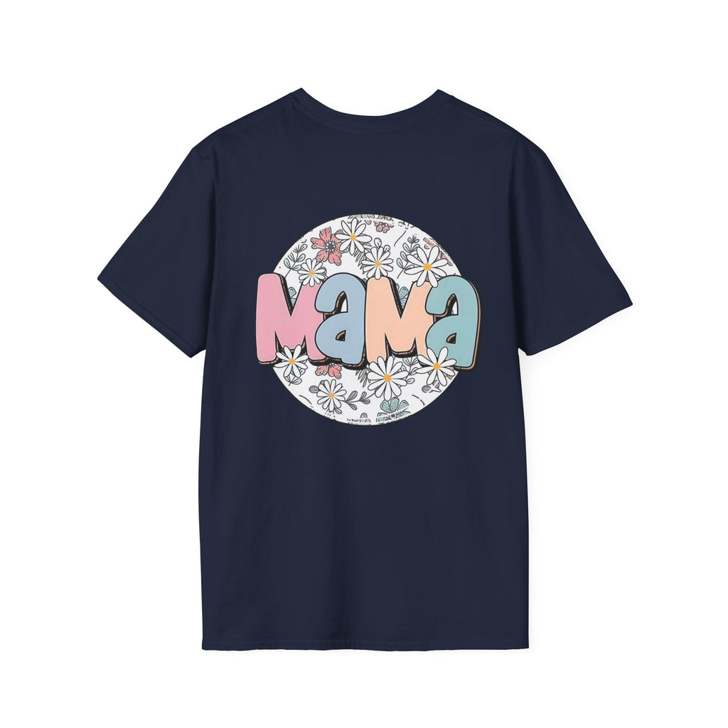 Mama Floral T-Shirt — Cute Smiley Daisy Mom Tee