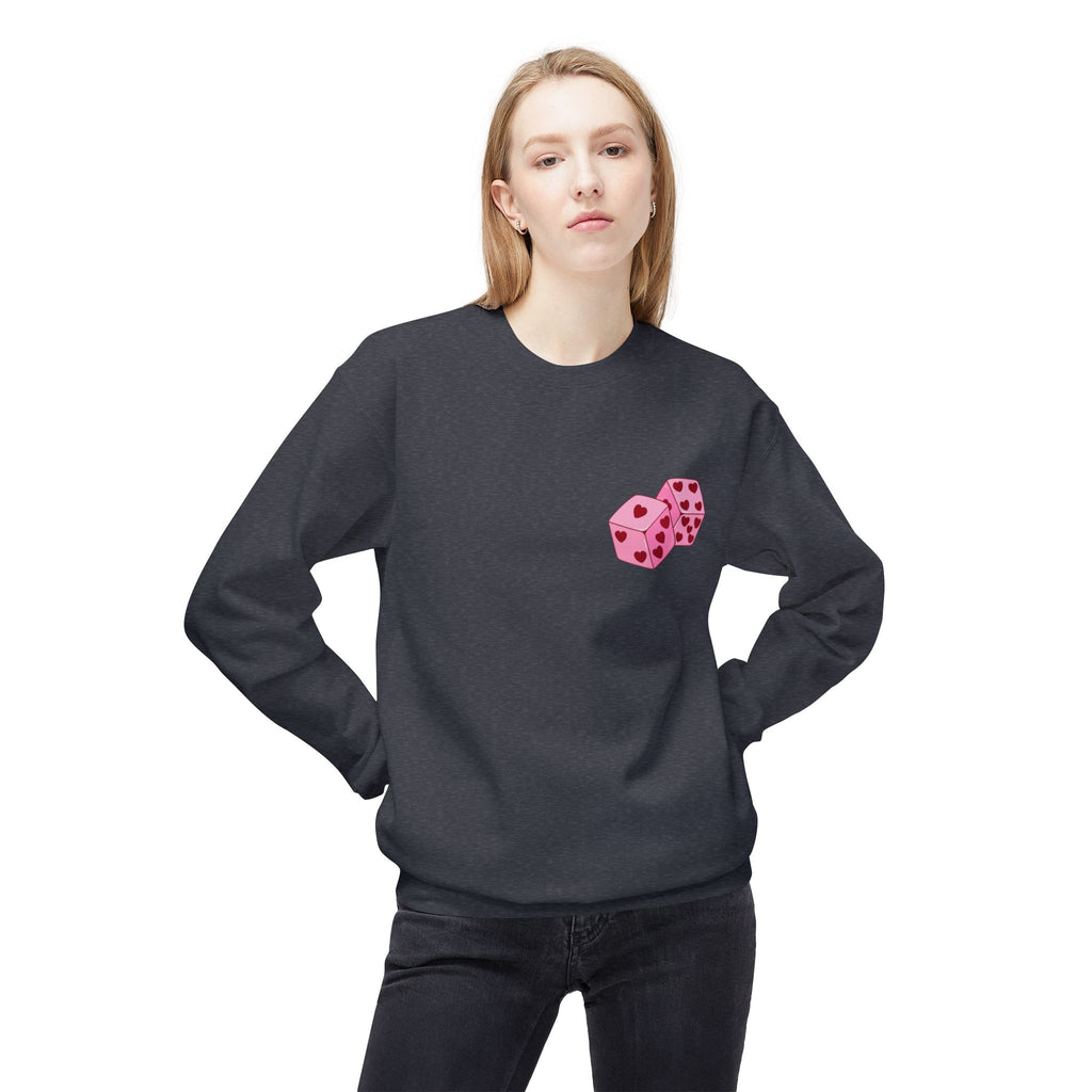 Cupid Valentine's Sweatshirt — Retro Pink Cherub with Heart Sunglasses Crewneck