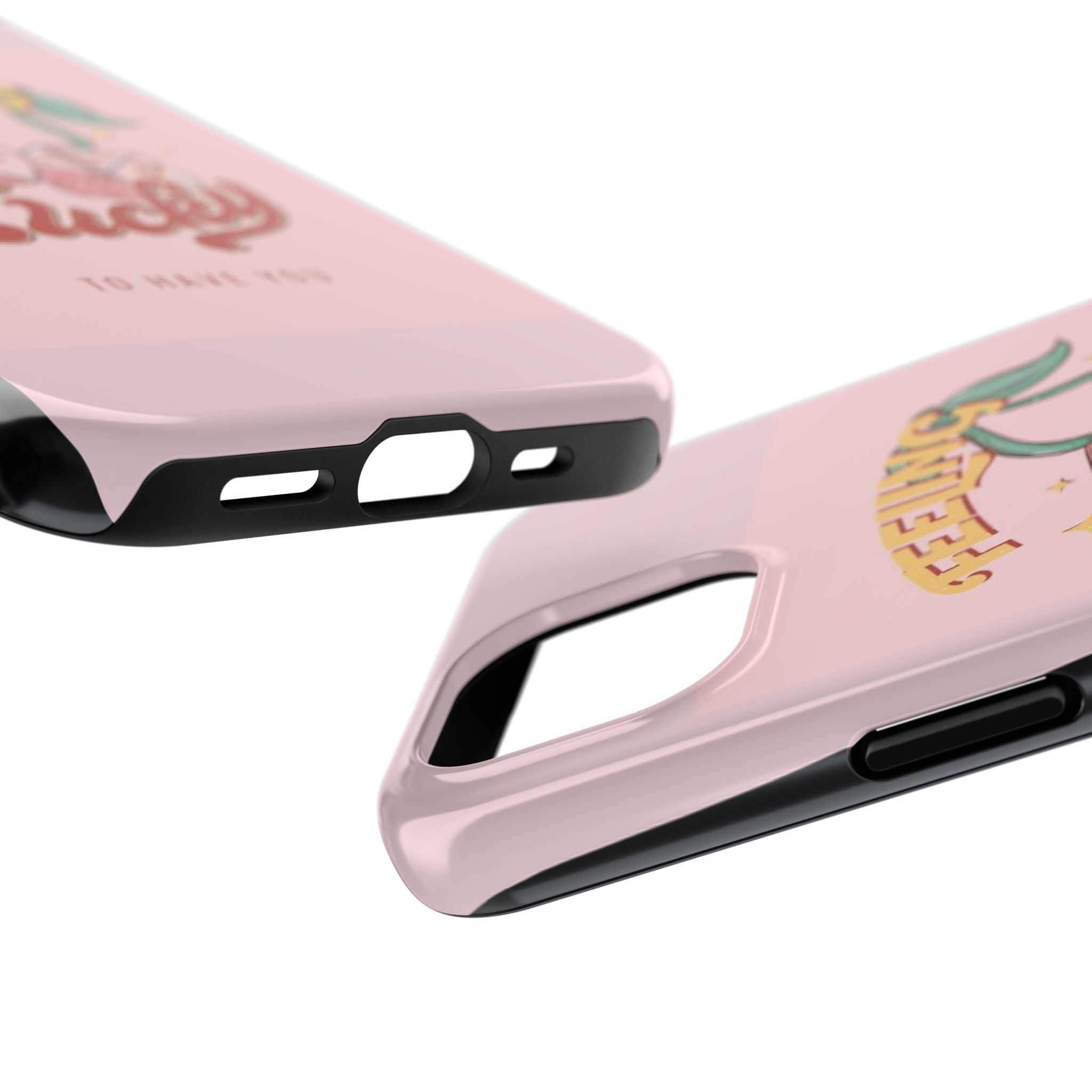 Feeling Lucky Phone Case — Pink Retro Dice Cherry Design