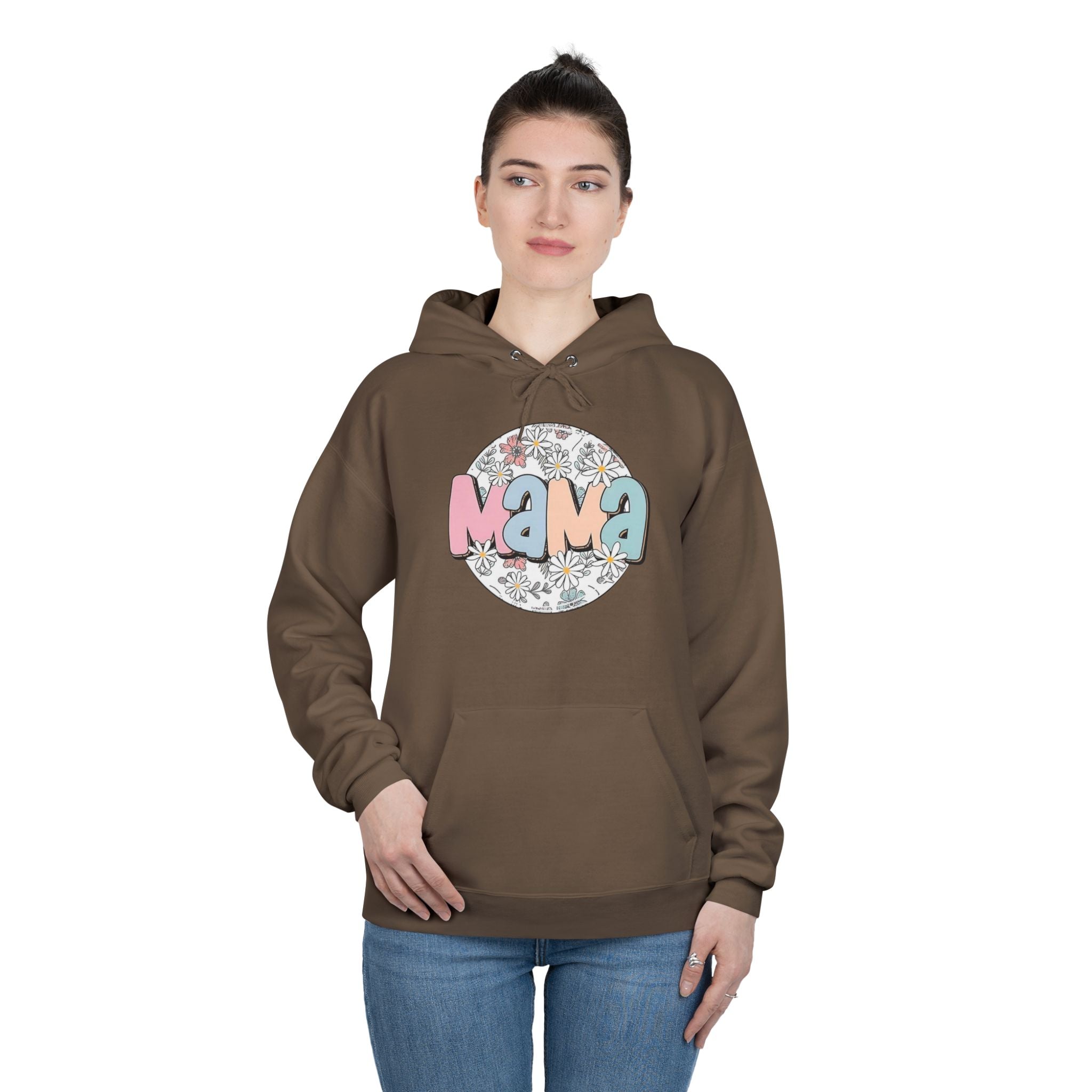 Mama Floral Hoodie — Pastel Retro "Mama" Pullover for Moms | Mother’s Day Gift