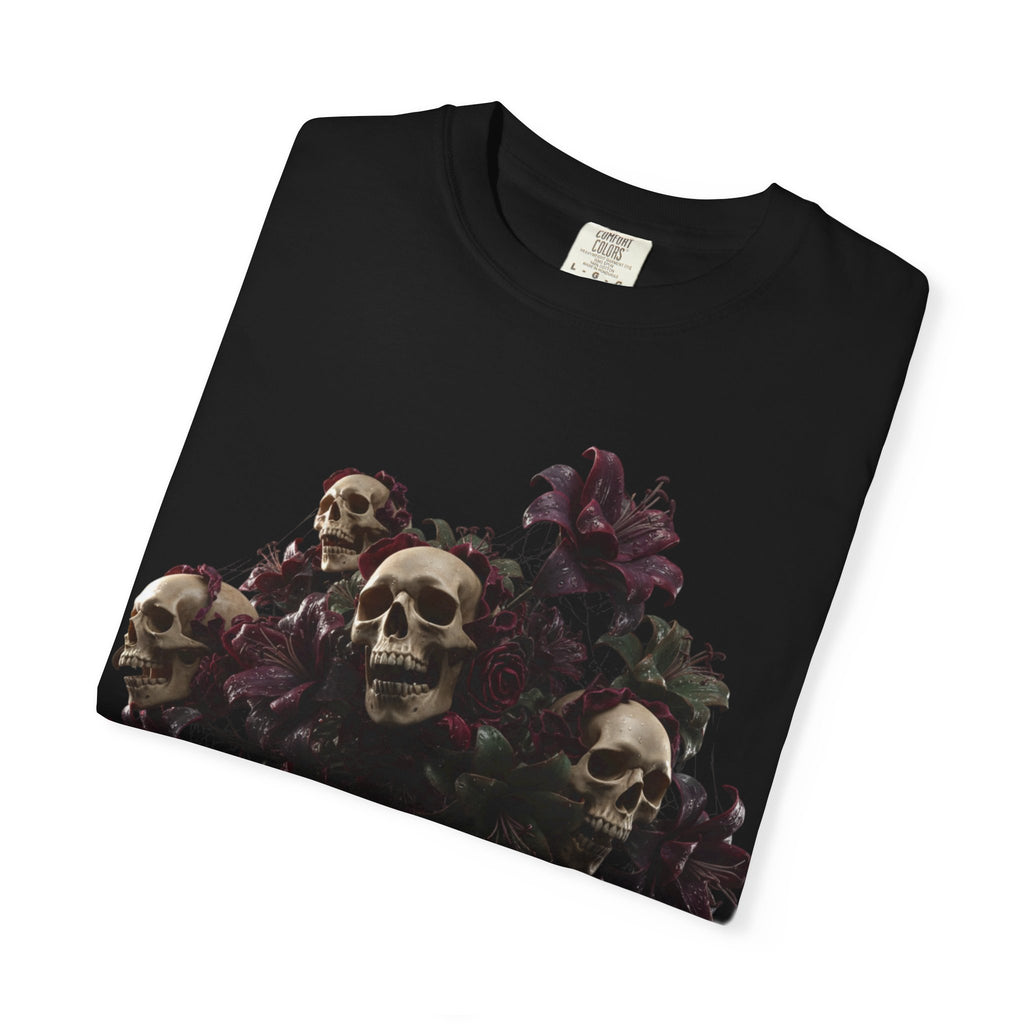 Lil Viper Den Skull Floral Tee — Gothic Graphic T-Shirt