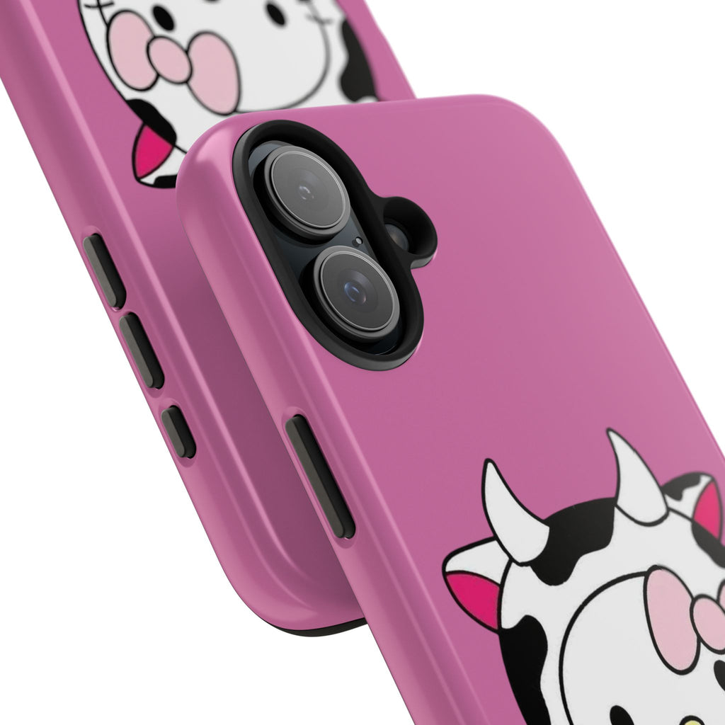 Hello Kitty Cow Cute Tough Phone Case – Pink Heart Protective Cover