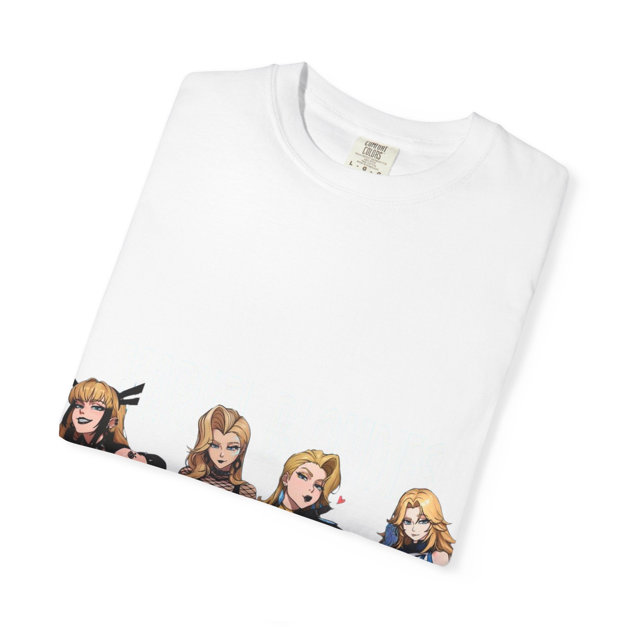 marvel Waifu Squad Graphic T‑Shirt — Four Female Characters Front Print