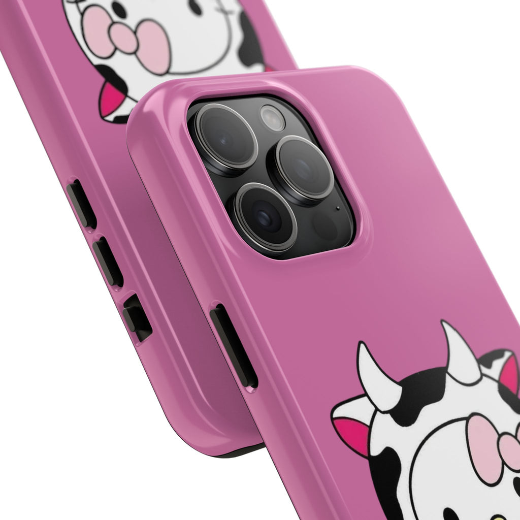 Hello Kitty Cow Cute Tough Phone Case – Pink Heart Protective Cover