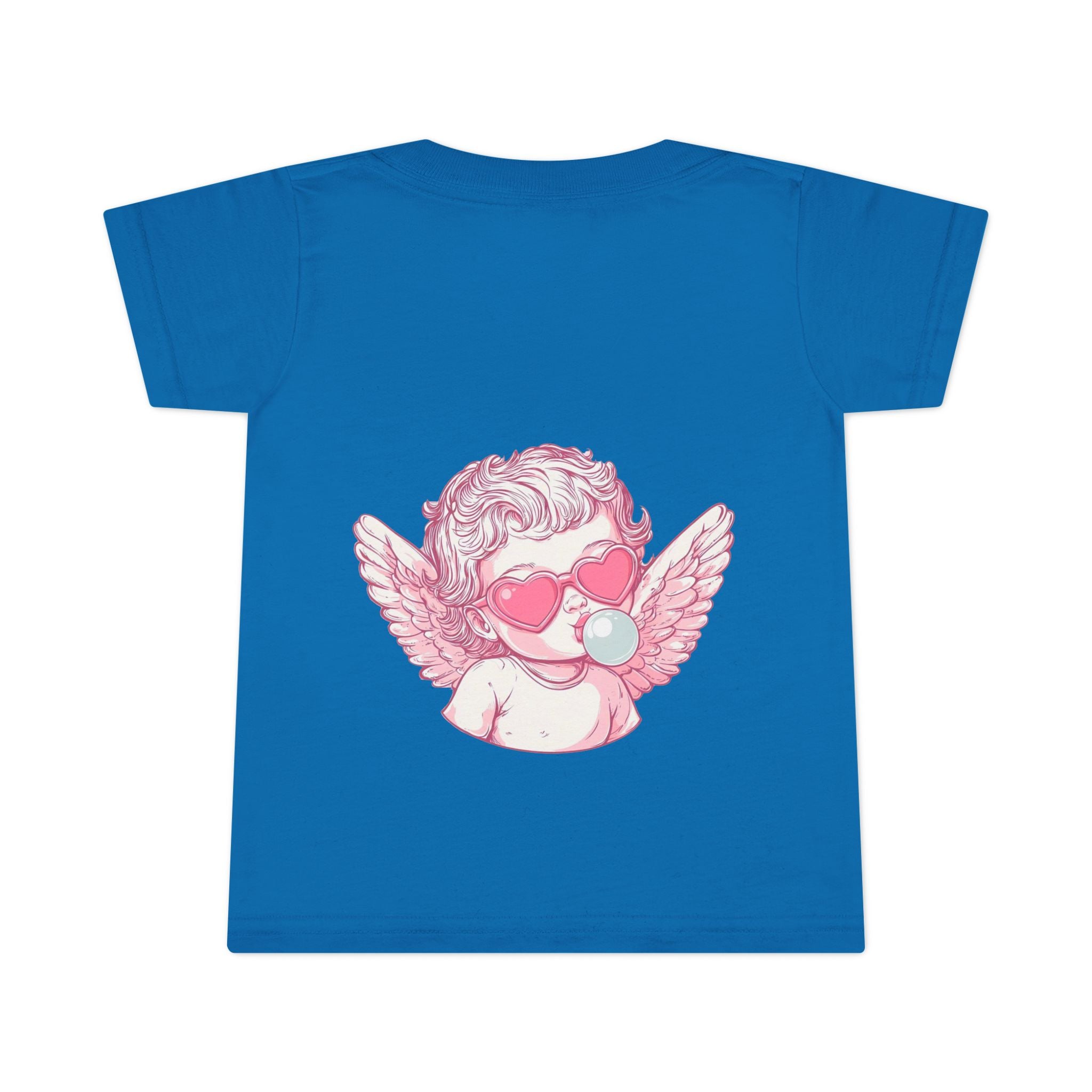 Toddler T-shirt - Pink Cupid Cherub Graphic Tee with Heart Dice (Valentine’s Day Kids Shirt)