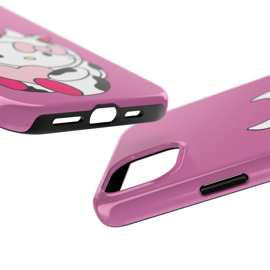 Hello Kitty Cow Cute Tough Phone Case – Pink Heart Protective Cover