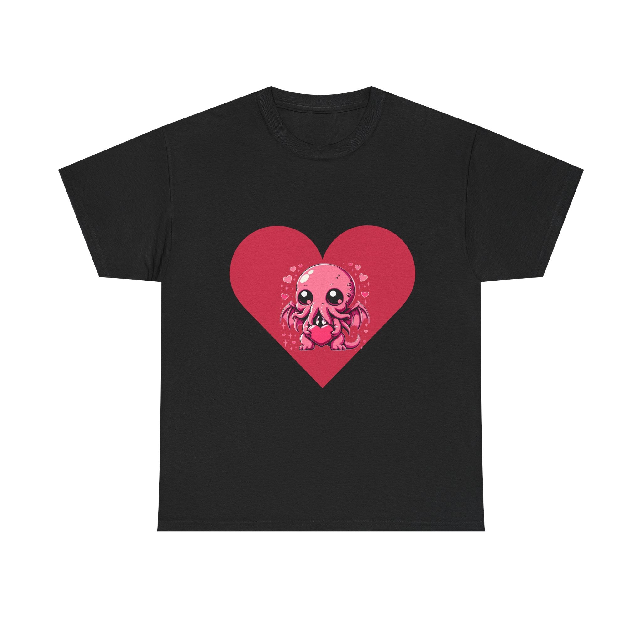 Cute Cthulhu Heart T-Shirt — Kawaii Octopus Valentine Tee