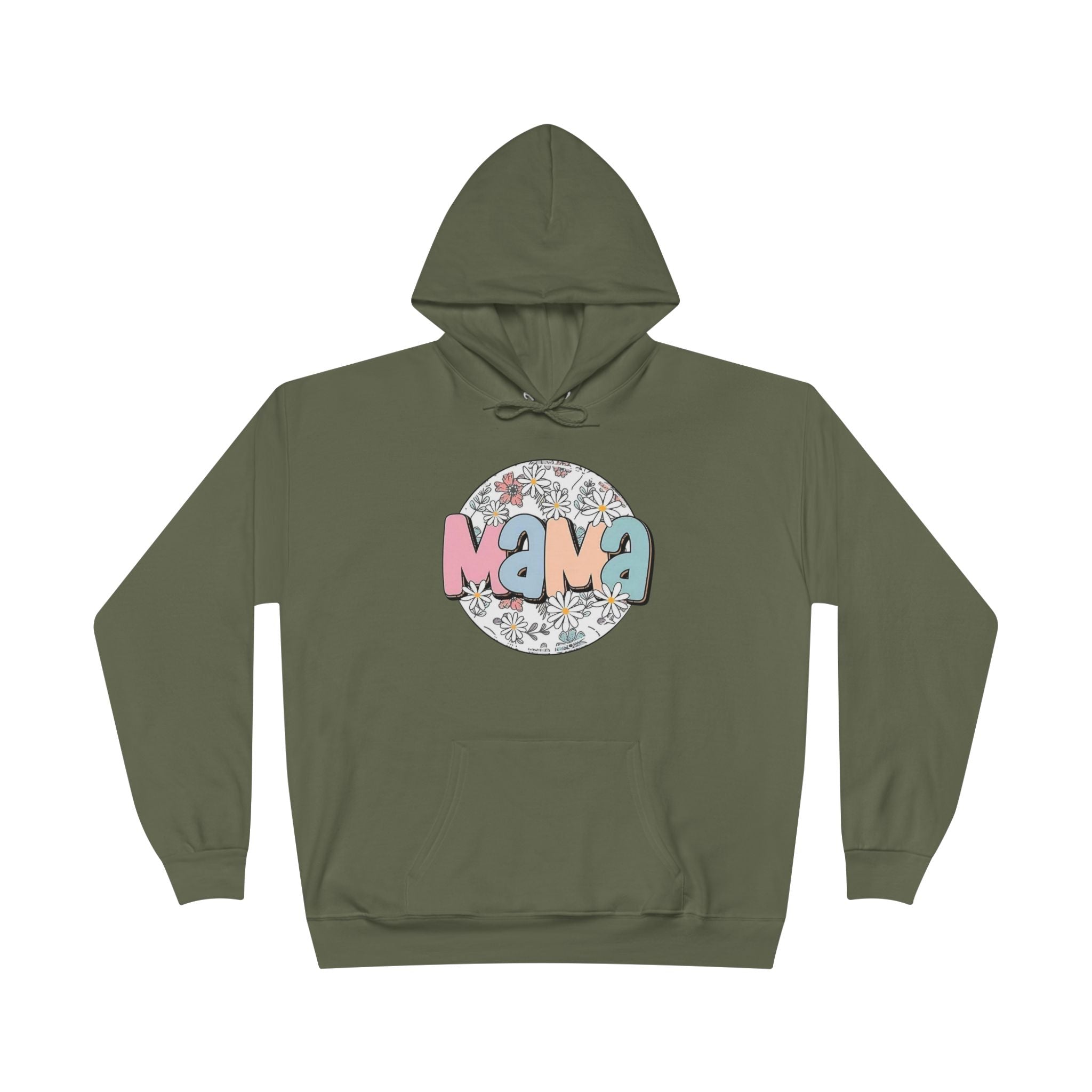 Mama Floral Hoodie — Pastel Retro "Mama" Pullover for Moms | Mother’s Day Gift