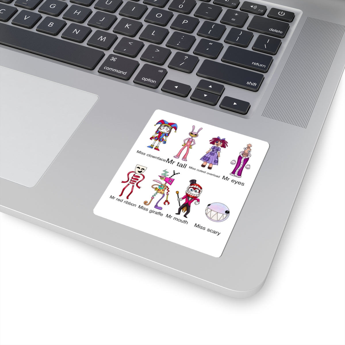 Creepy Cute Character Kiss-Cut Sticker Sheet — Mr. Tall, Miss Scary & Friends