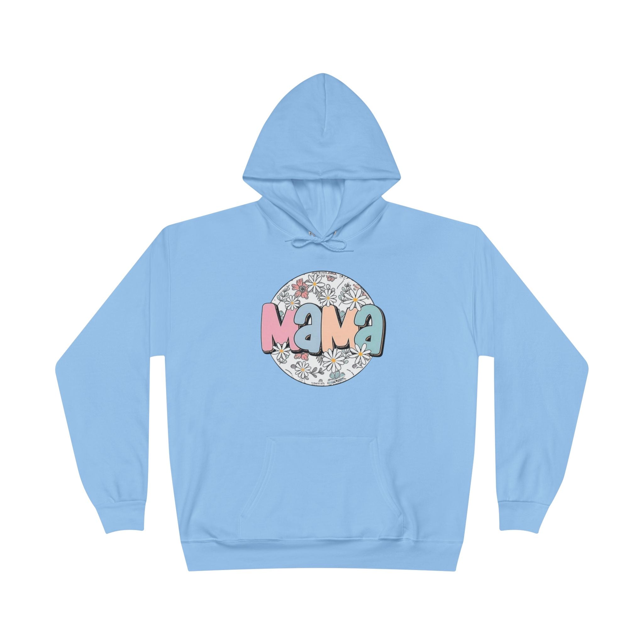 Mama Floral Hoodie — Pastel Retro "Mama" Pullover for Moms | Mother’s Day Gift