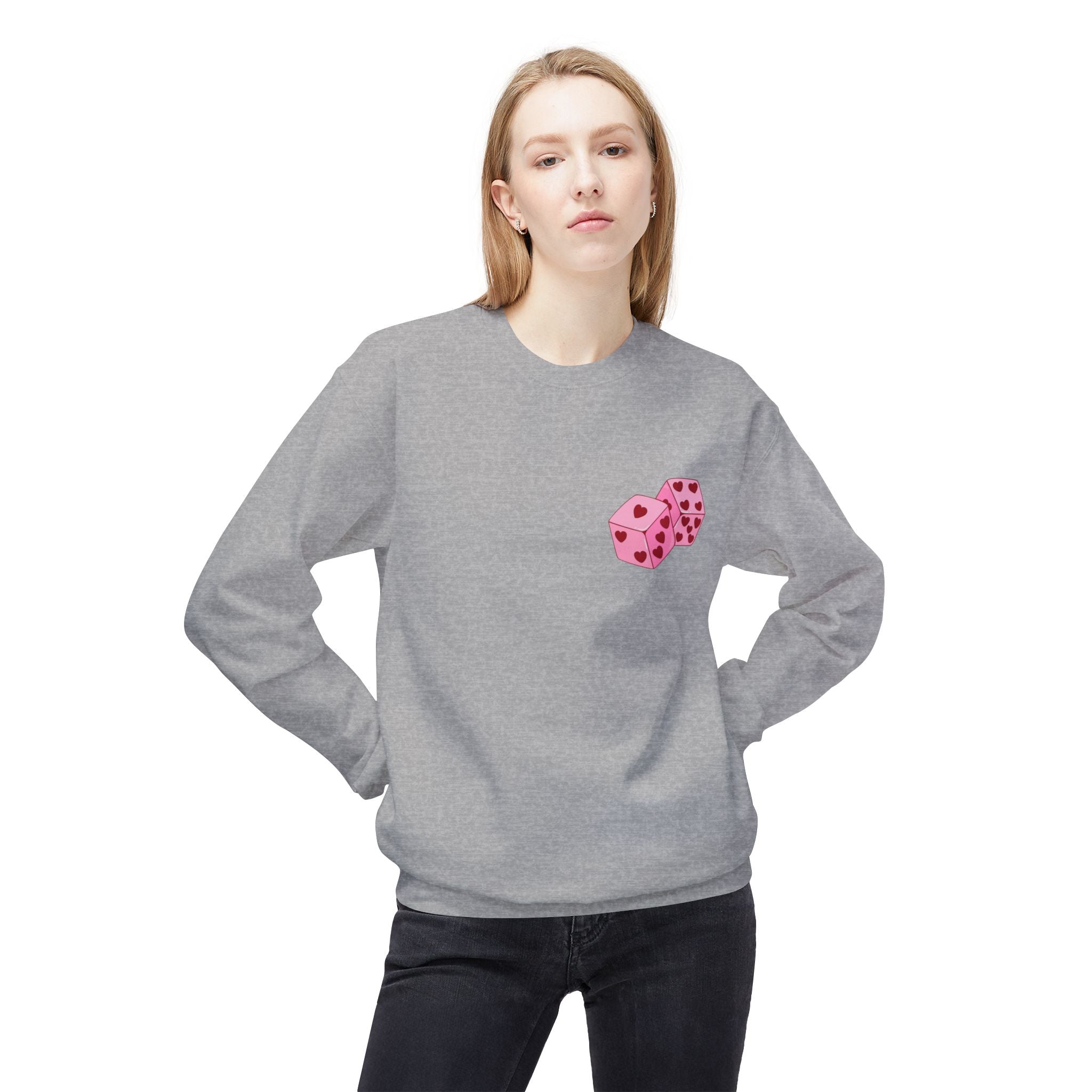 Cupid Valentine's Sweatshirt — Retro Pink Cherub with Heart Sunglasses Crewneck