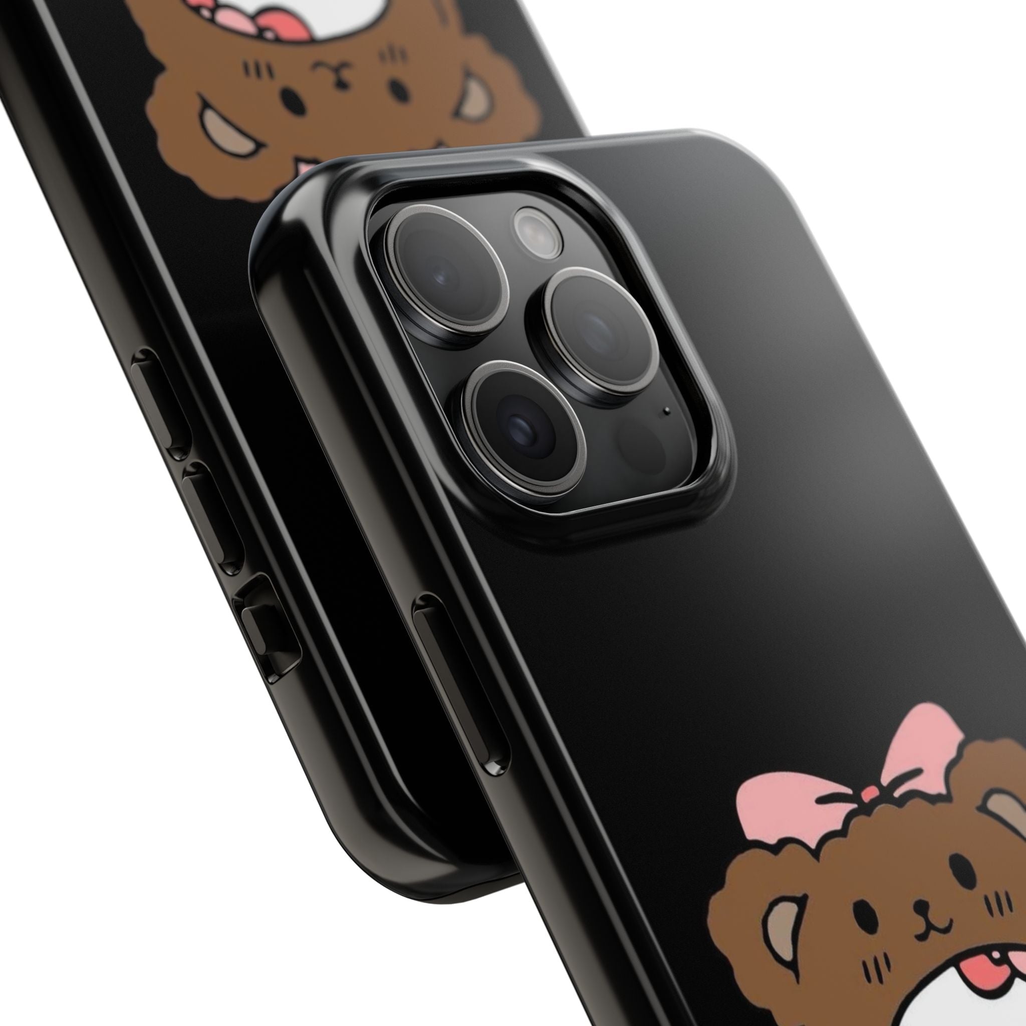 Cute Hello Kitty Bear Heart Tough Phone Case — Protective Cute Cartoon iPhone Cover