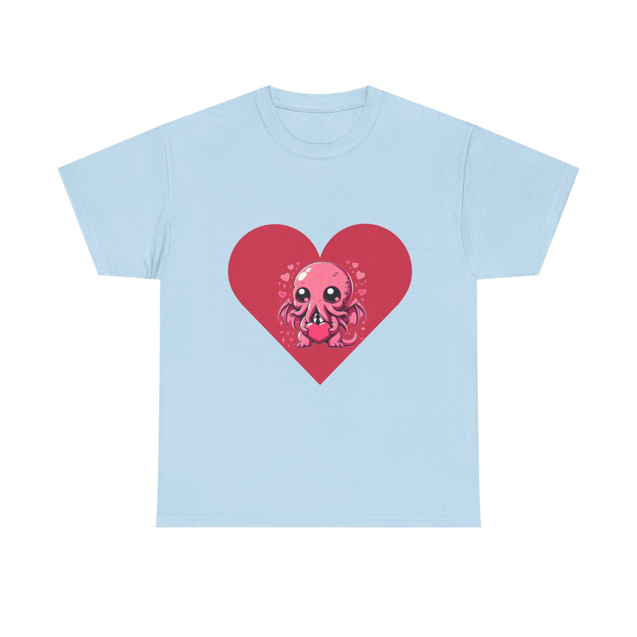 Cute Cthulhu Heart T-Shirt — Kawaii Octopus Valentine Tee