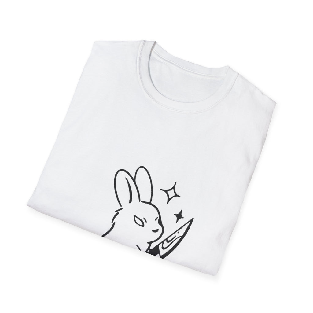 Killer Vibes T-Shirt — Cute Bunny with Knife Graphic Tee