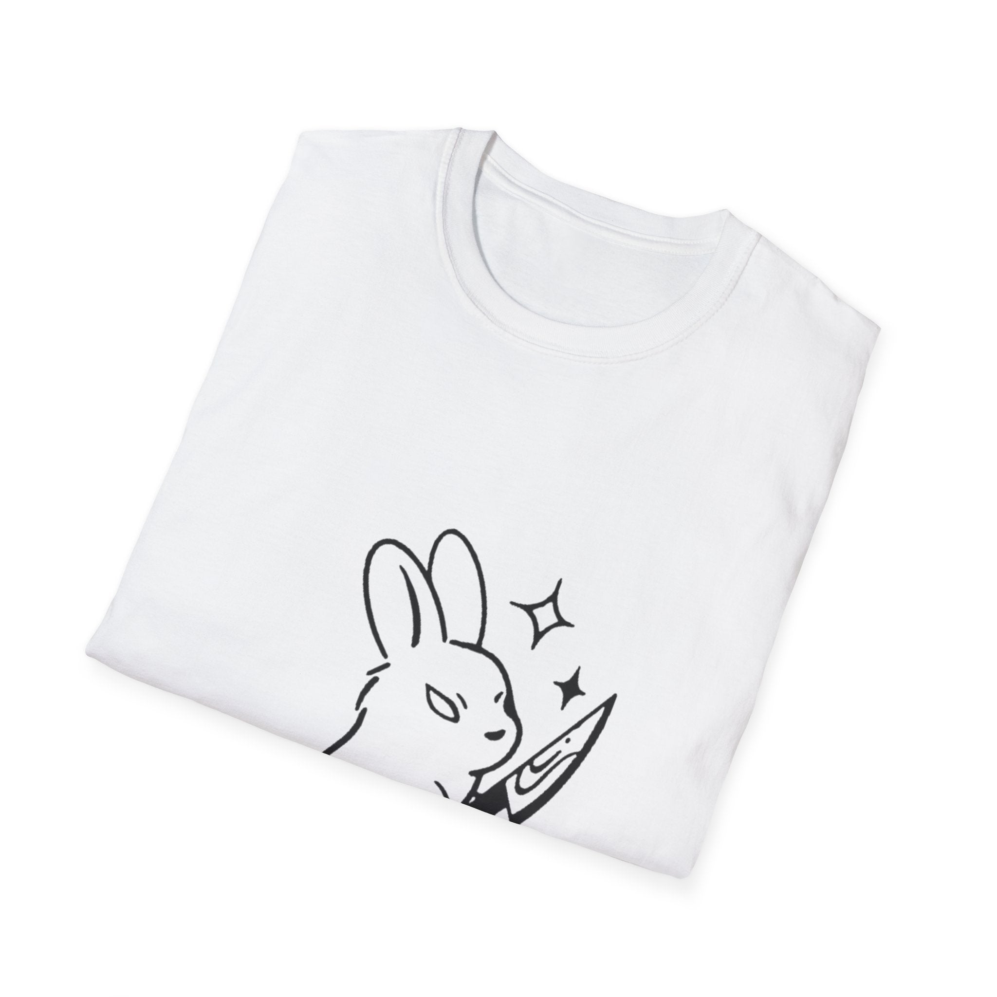 Killer Vibes T-Shirt — Cute Bunny with Knife Graphic Tee