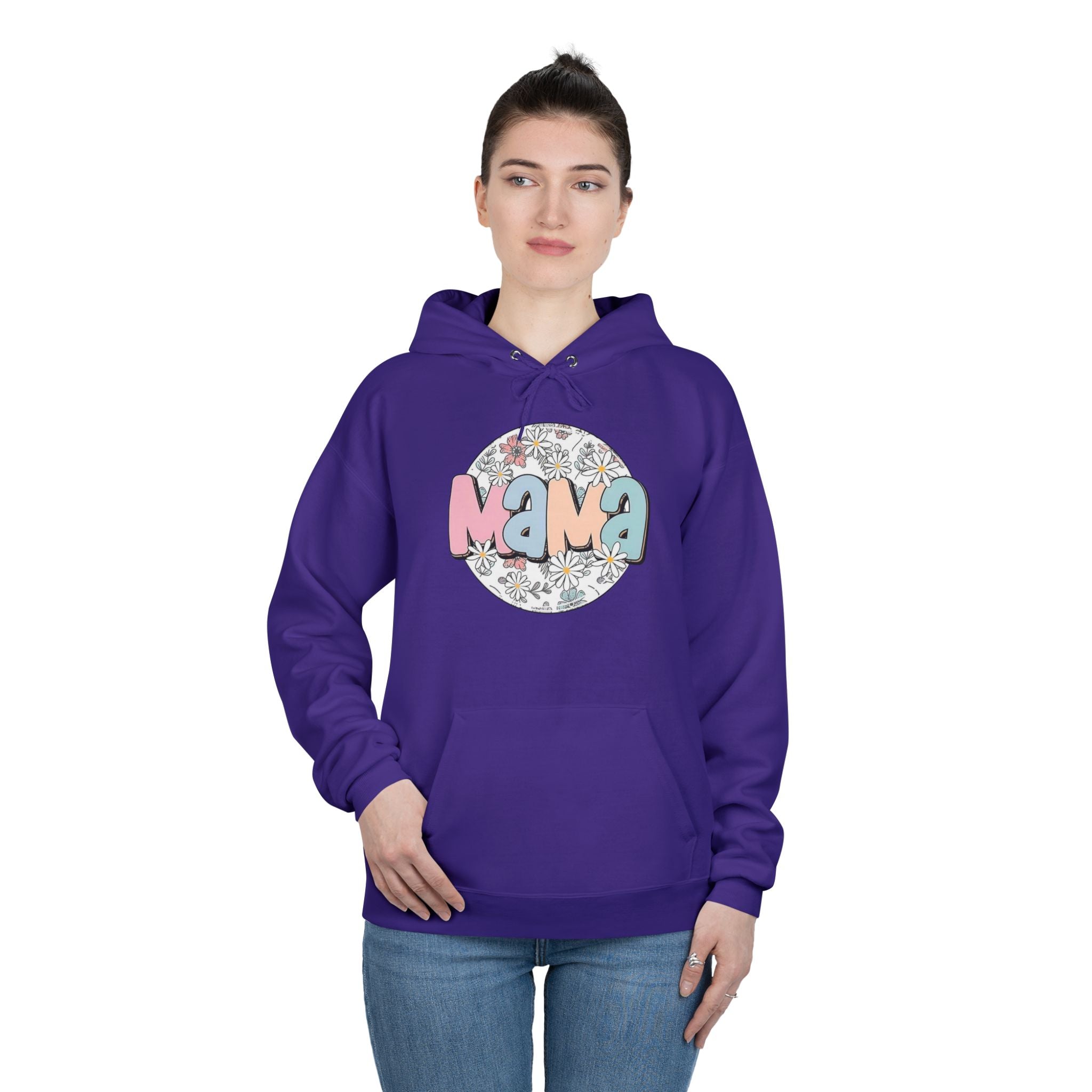 Mama Floral Hoodie — Pastel Retro "Mama" Pullover for Moms | Mother’s Day Gift