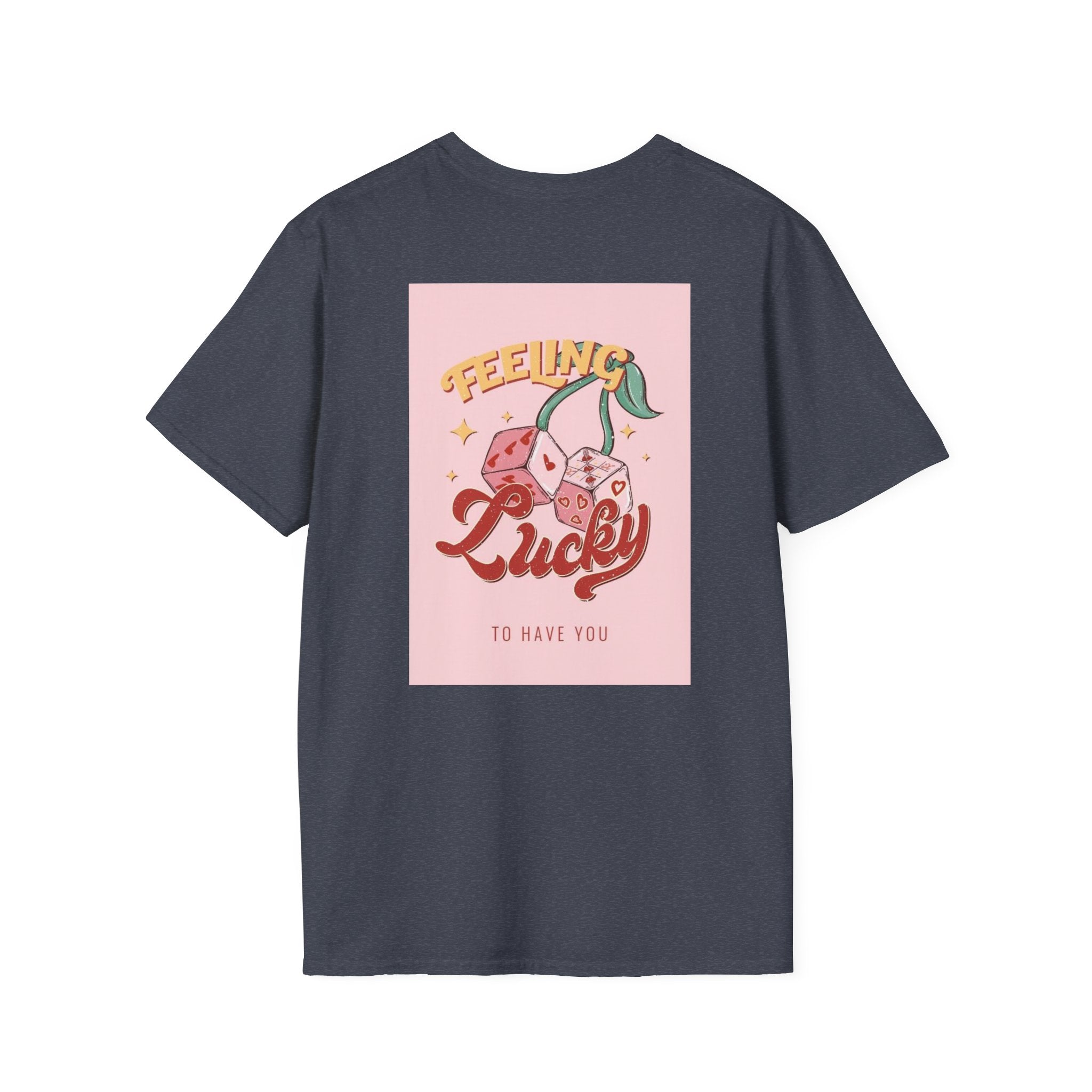 Feeling Lucky T-Shirt — Retro Dice Floral Graphic Tee