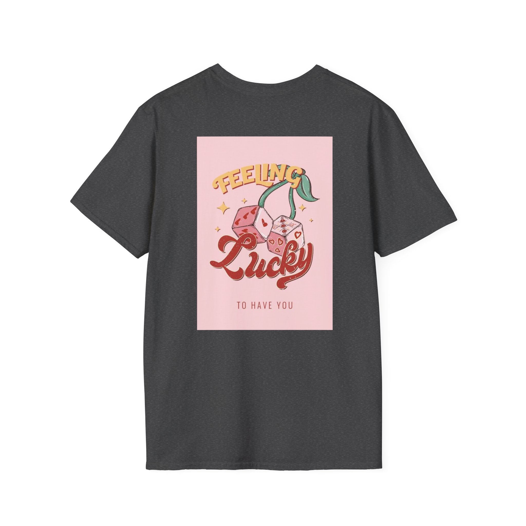 Feeling Lucky T-Shirt — Retro Dice Floral Graphic Tee