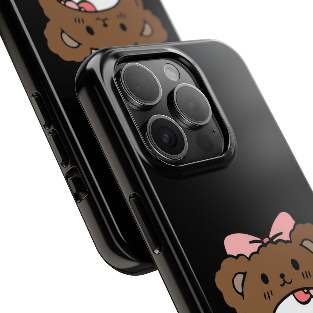 Cute Hello Kitty Bear Heart Tough Phone Case — Protective Cute Cartoon iPhone Cover