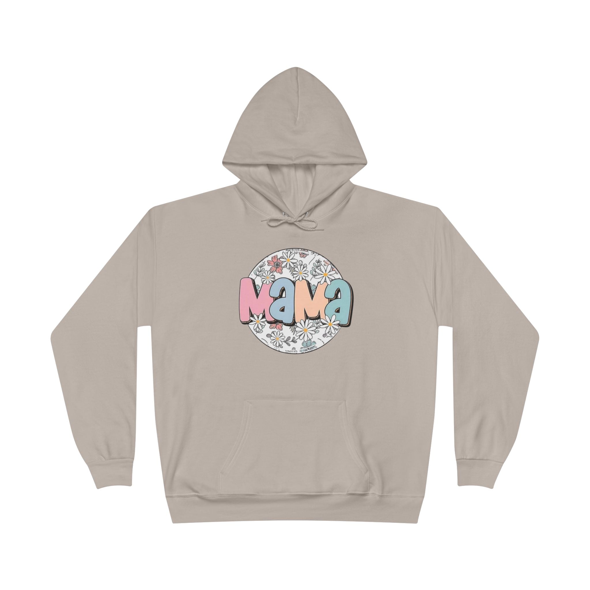 Mama Floral Hoodie — Pastel Retro "Mama" Pullover for Moms | Mother’s Day Gift