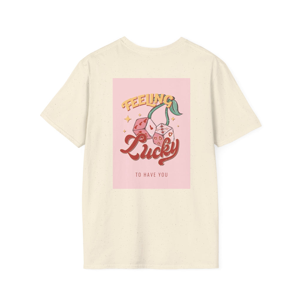Feeling Lucky T-Shirt — Retro Dice Floral Graphic Tee