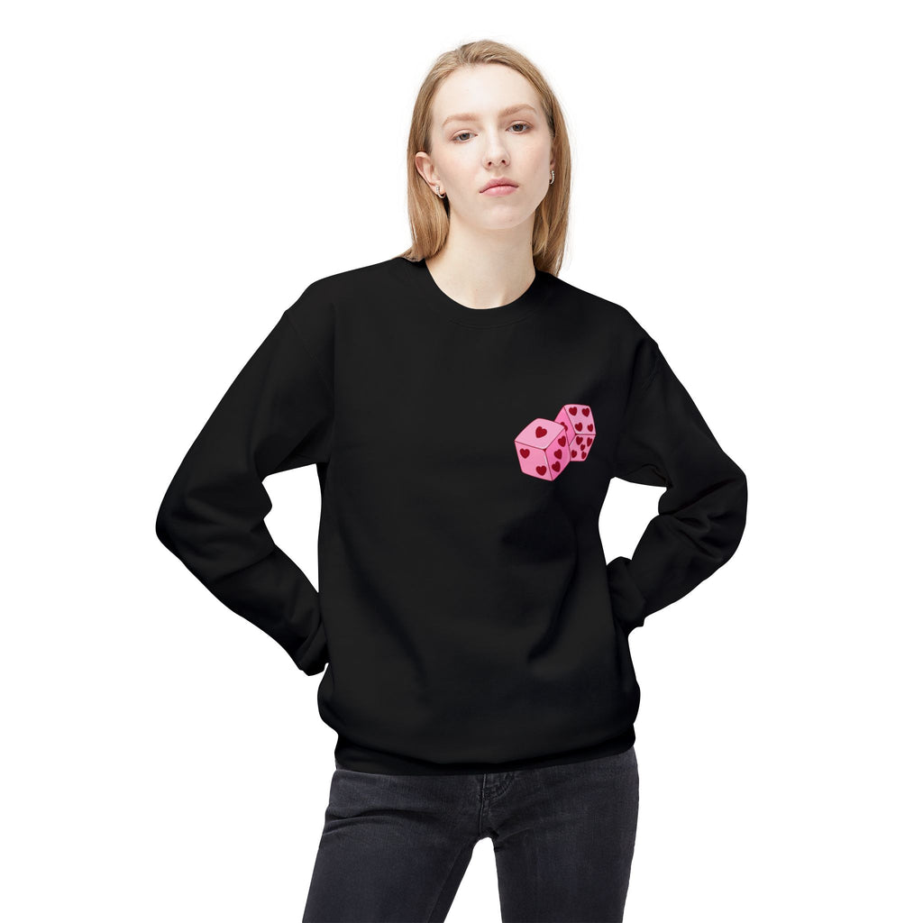 Cupid Valentine's Sweatshirt — Retro Pink Cherub with Heart Sunglasses Crewneck