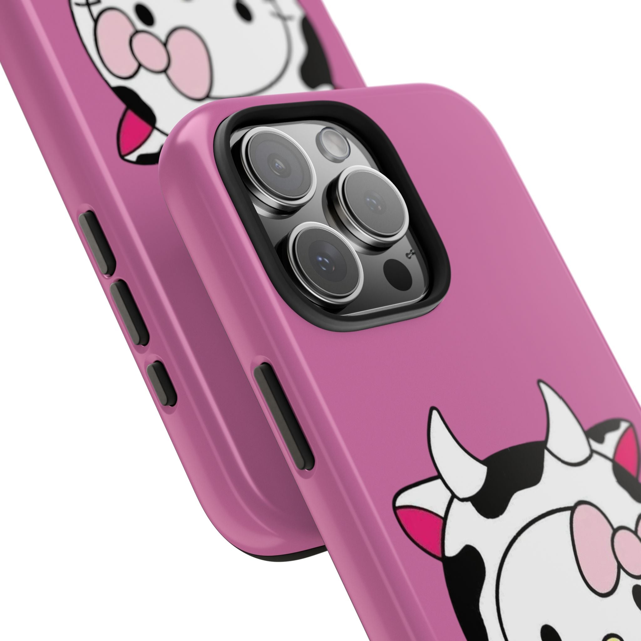 Hello Kitty Cow Cute Tough Phone Case – Pink Heart Protective Cover
