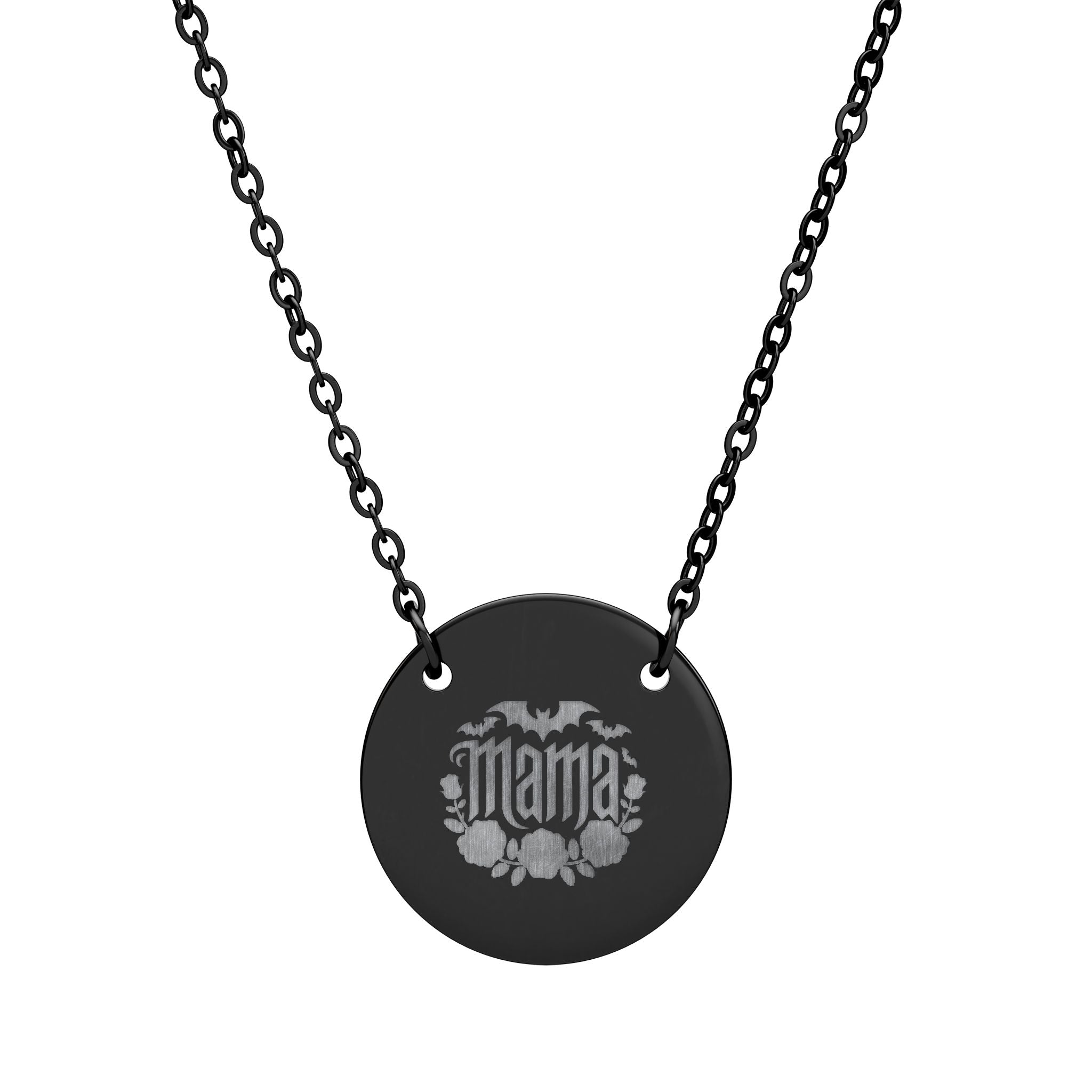 Engraved 'Mama' Circle Necklace — Personalized Mother's Day Pendant