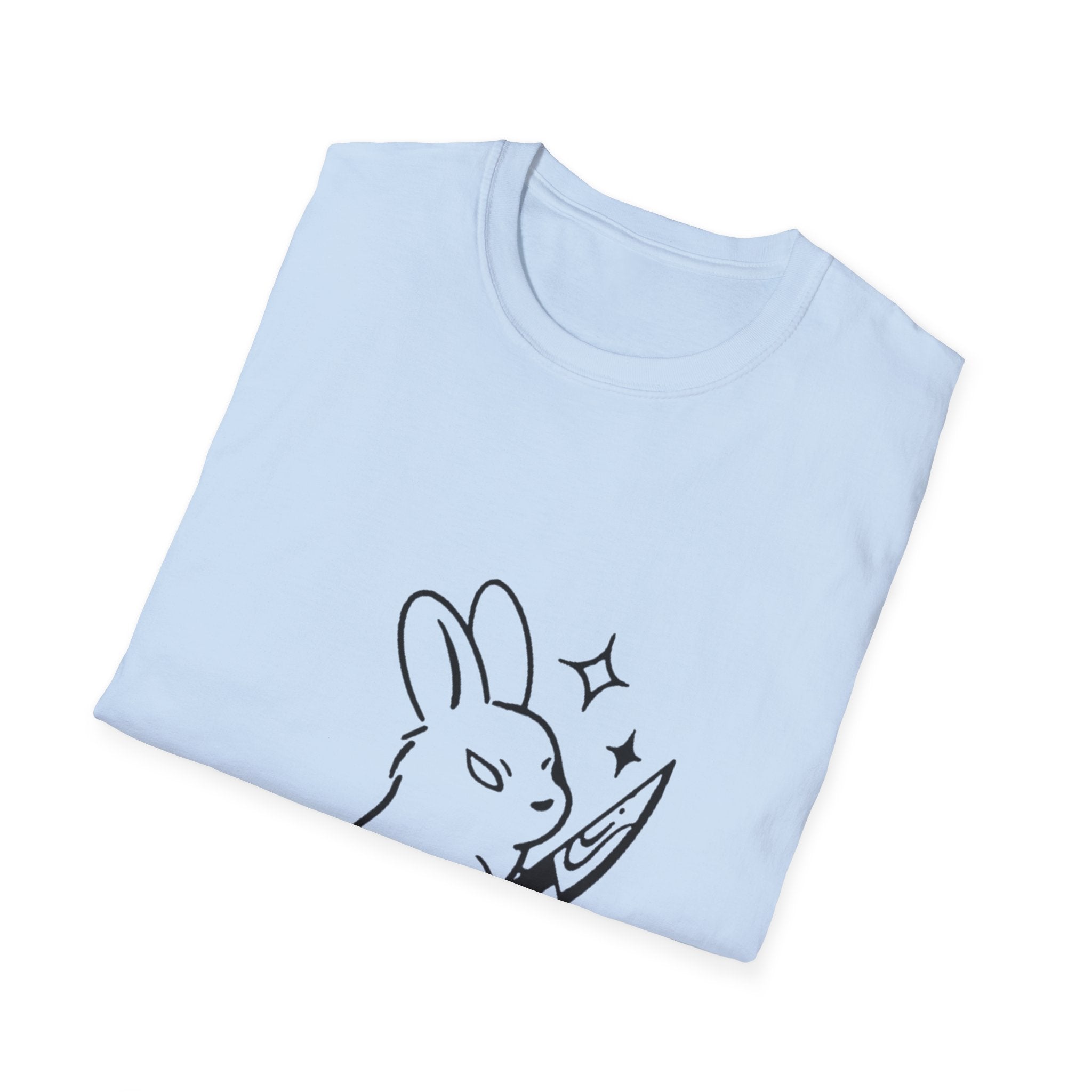 Killer Vibes T-Shirt — Cute Bunny with Knife Graphic Tee