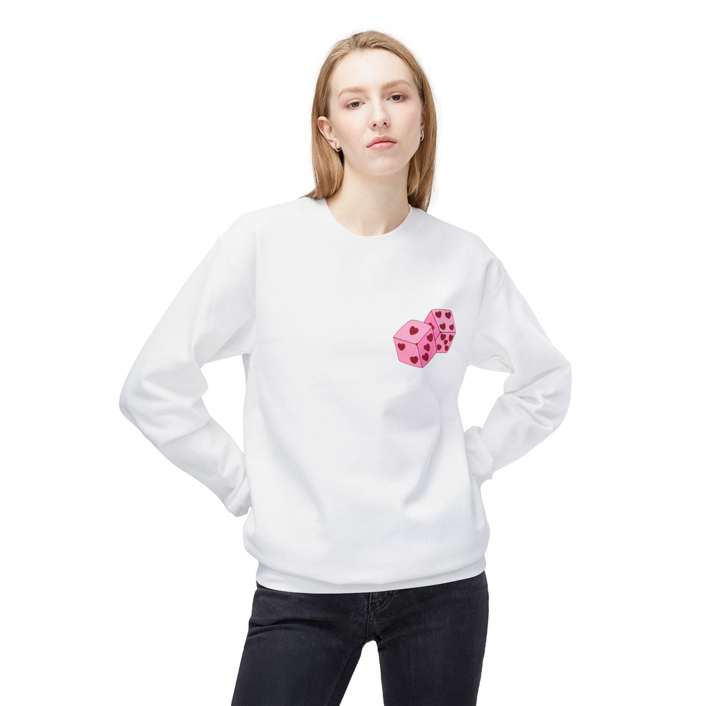 Cupid Valentine's Sweatshirt — Retro Pink Cherub with Heart Sunglasses Crewneck