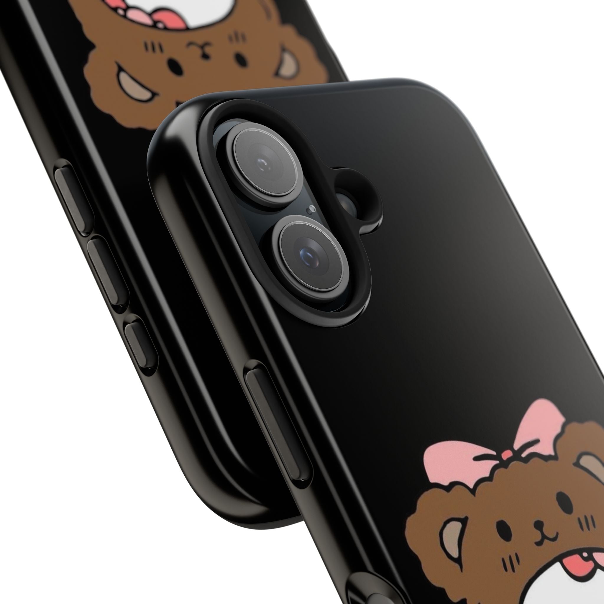 Cute Hello Kitty Bear Heart Tough Phone Case — Protective Cute Cartoon iPhone Cover