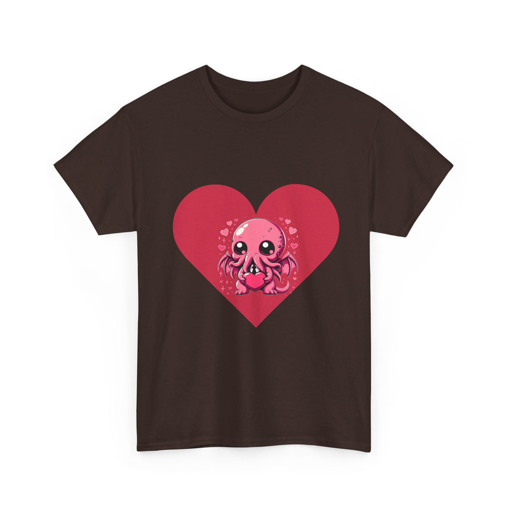 Cute Cthulhu Heart T-Shirt — Kawaii Octopus Valentine Tee
