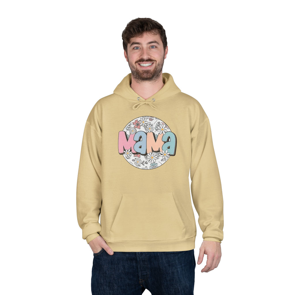 Mama Floral Hoodie — Pastel Retro "Mama" Pullover for Moms | Mother’s Day Gift
