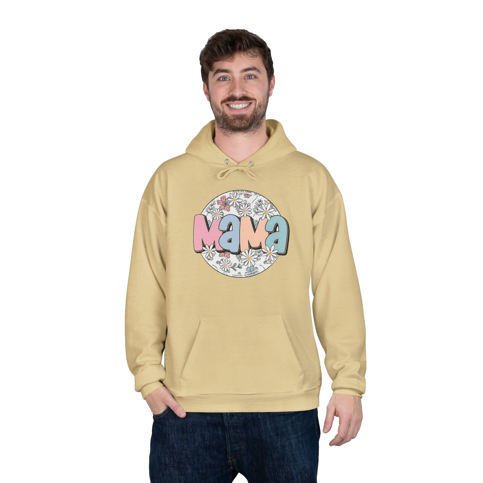 Mama Floral Hoodie — Pastel Retro "Mama" Pullover for Moms | Mother’s Day Gift